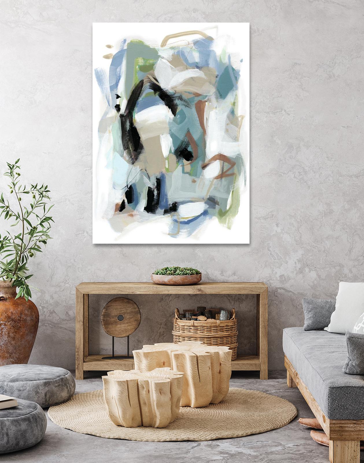 Fall III by Christina Long on GIANT ART - blue abstract