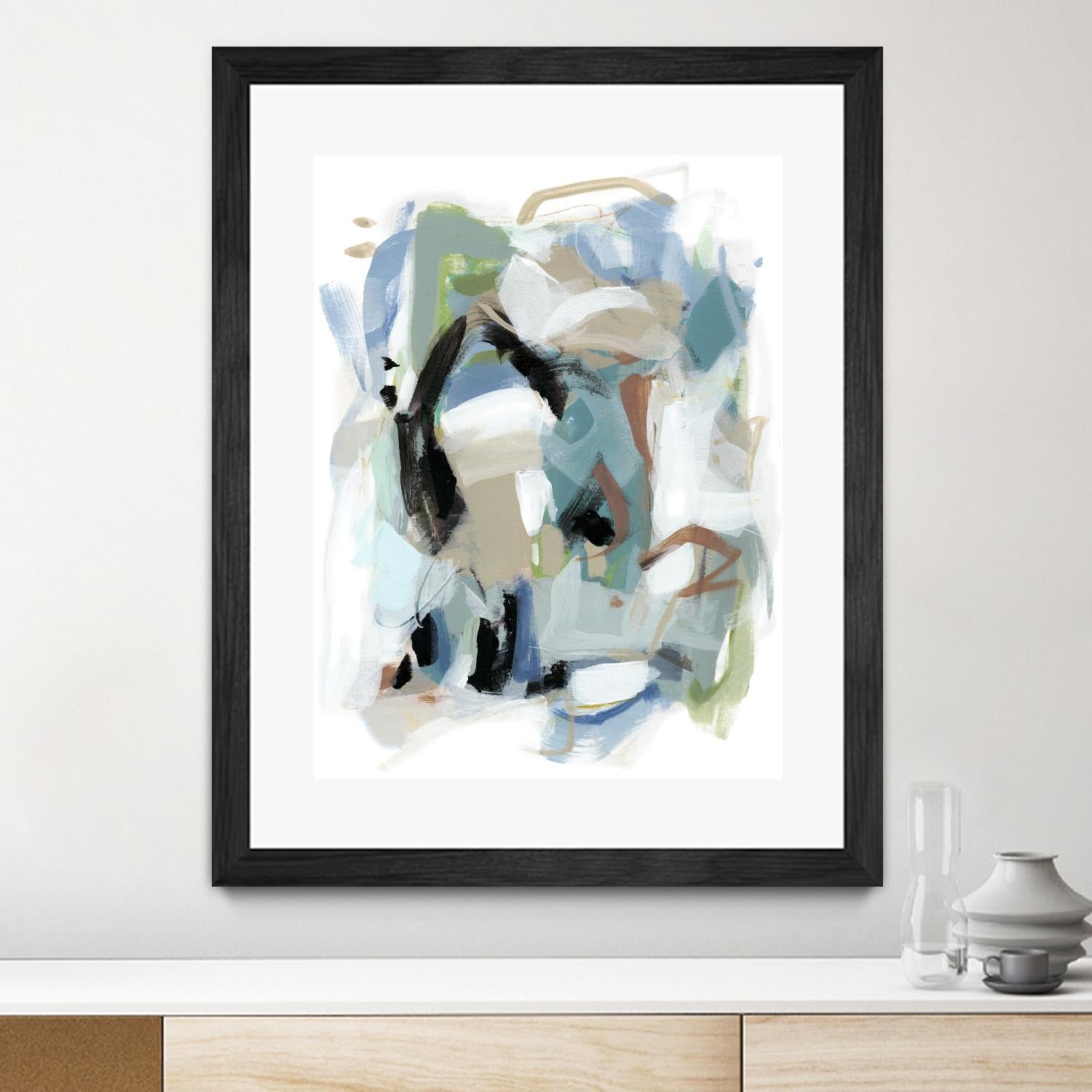 Fall III by Christina Long on GIANT ART - blue abstract