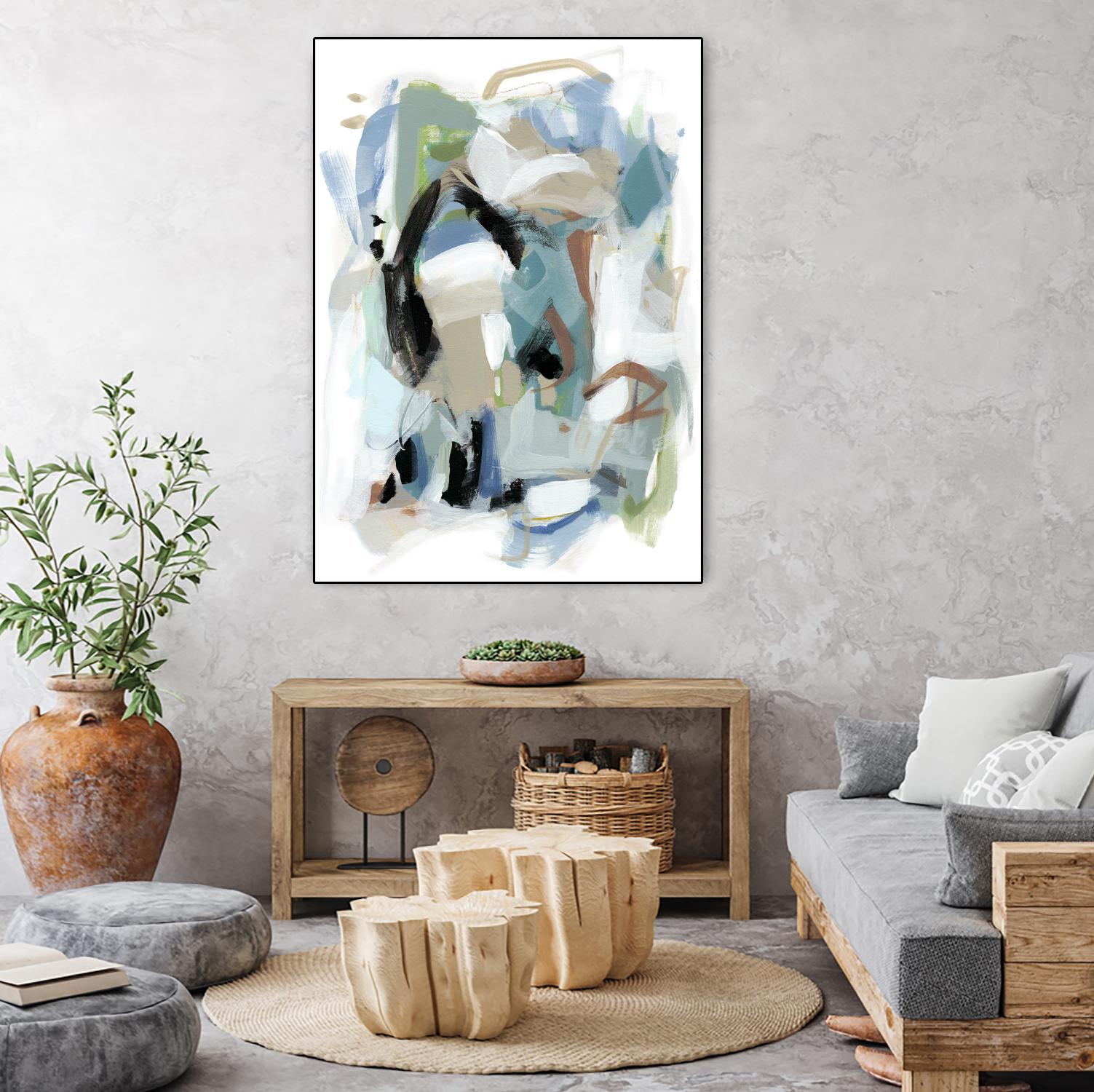 Fall III by Christina Long on GIANT ART - blue abstract