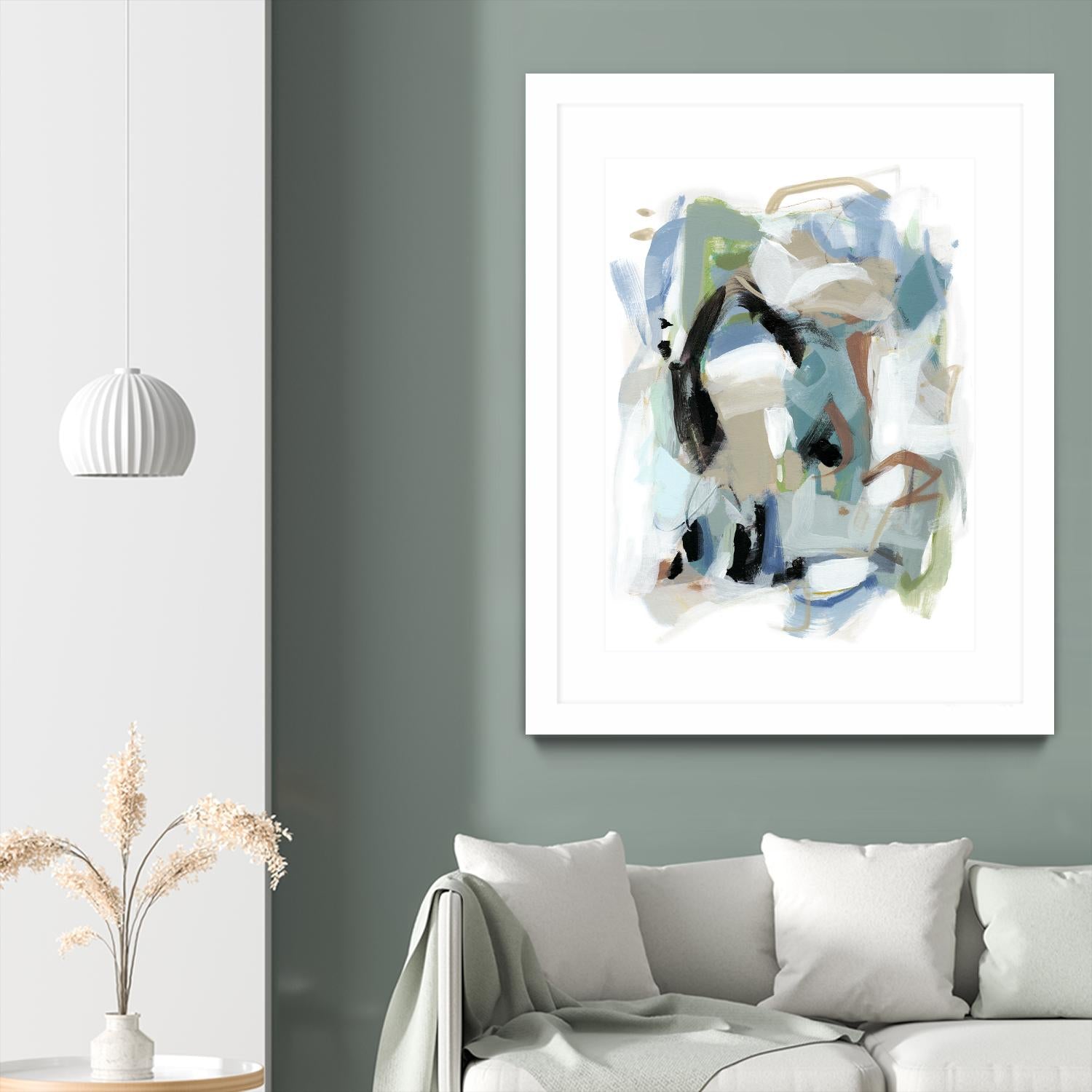 Fall III by Christina Long on GIANT ART - blue abstract