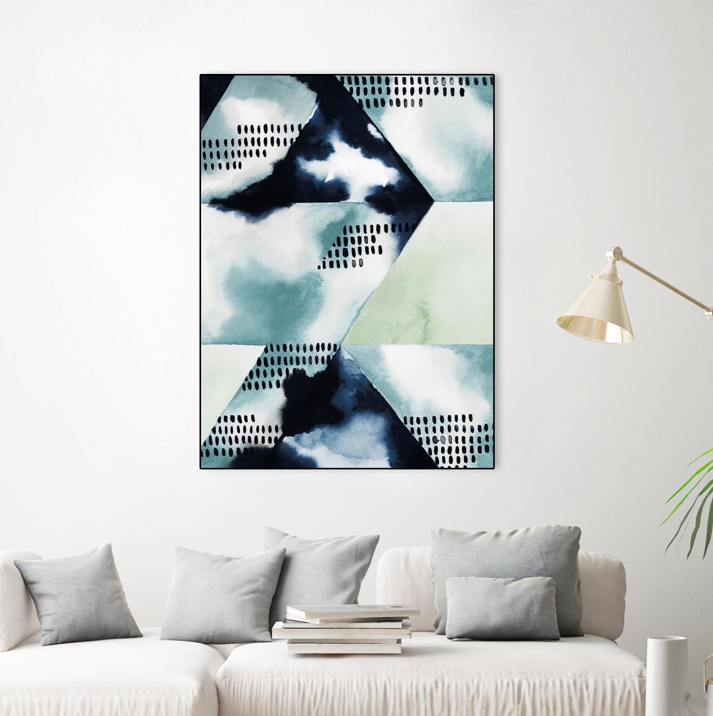 Blue Billow I by Grace Popp on GIANT ART - blue abstract