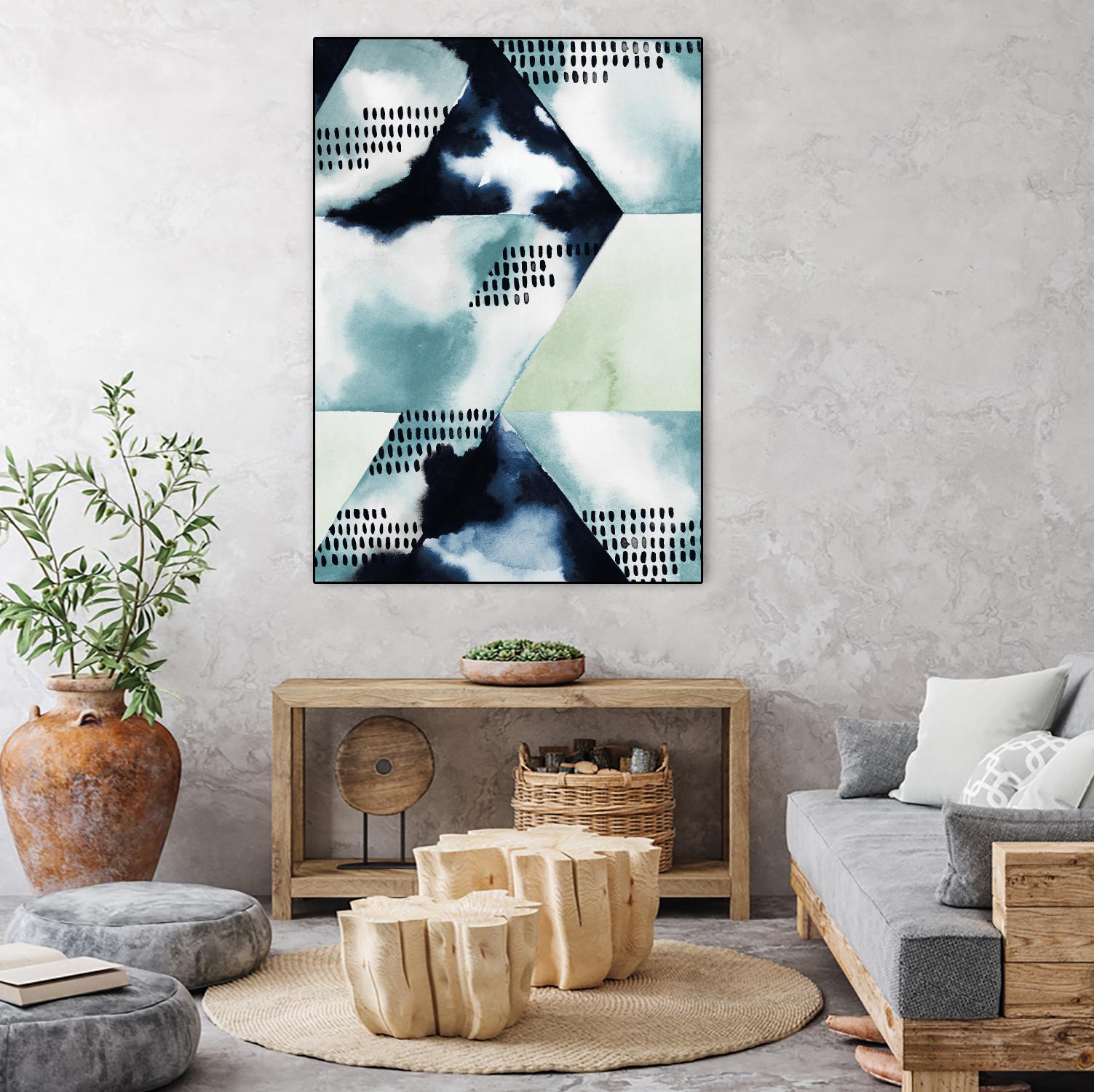 Blue Billow I by Grace Popp on GIANT ART - blue abstract