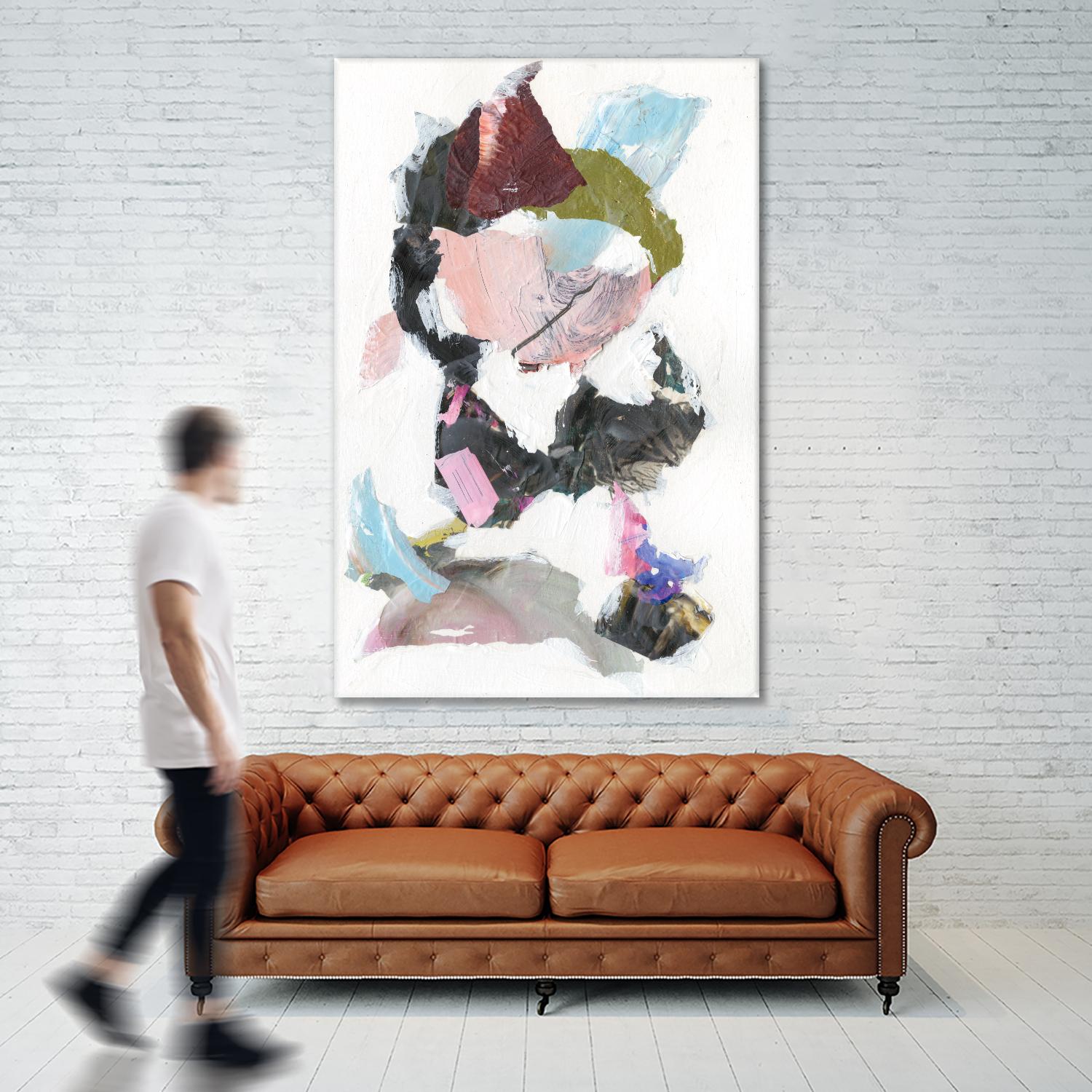 Sonata I by Jodi Fuchs on GIANT ART - pink abstract