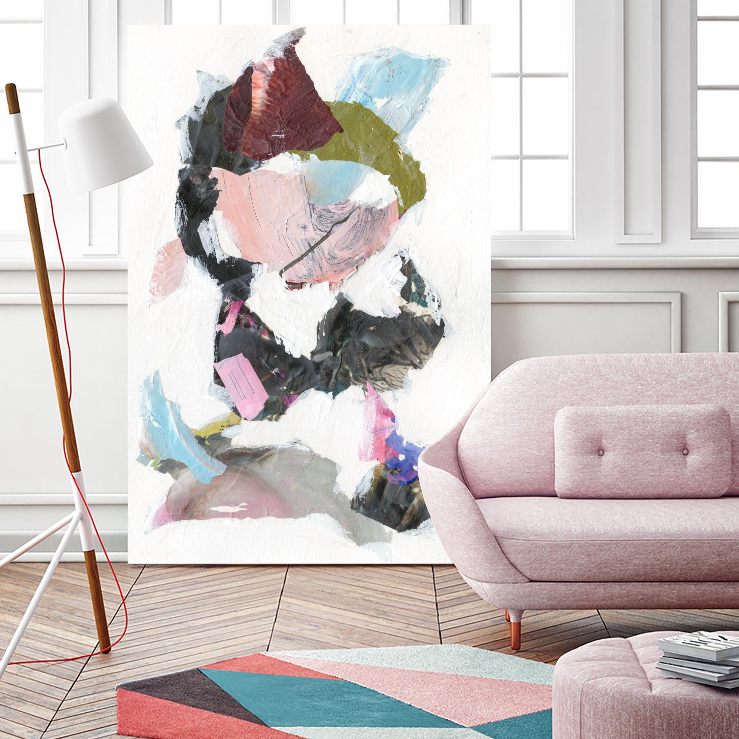 Sonata I by Jodi Fuchs on GIANT ART - pink abstract