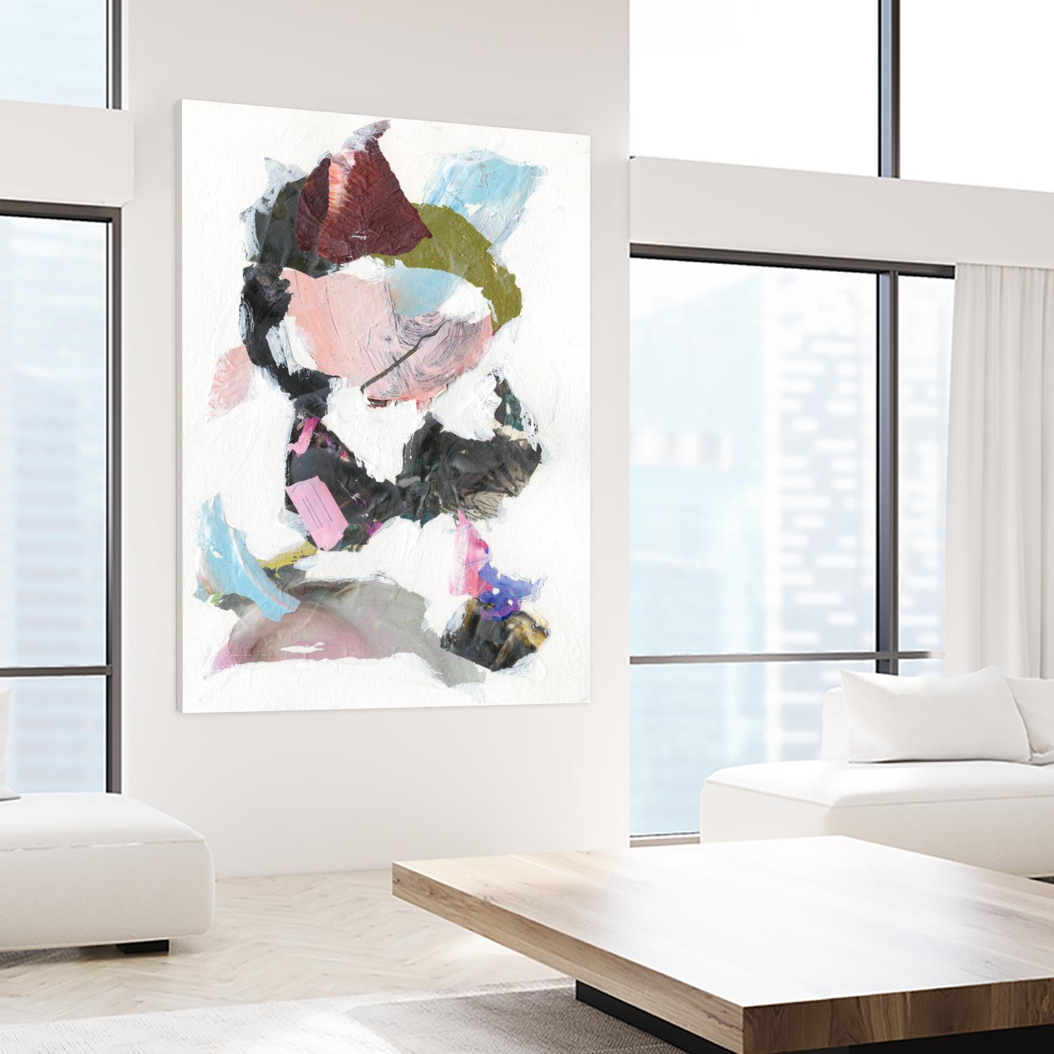 Sonata I by Jodi Fuchs on GIANT ART - pink abstract