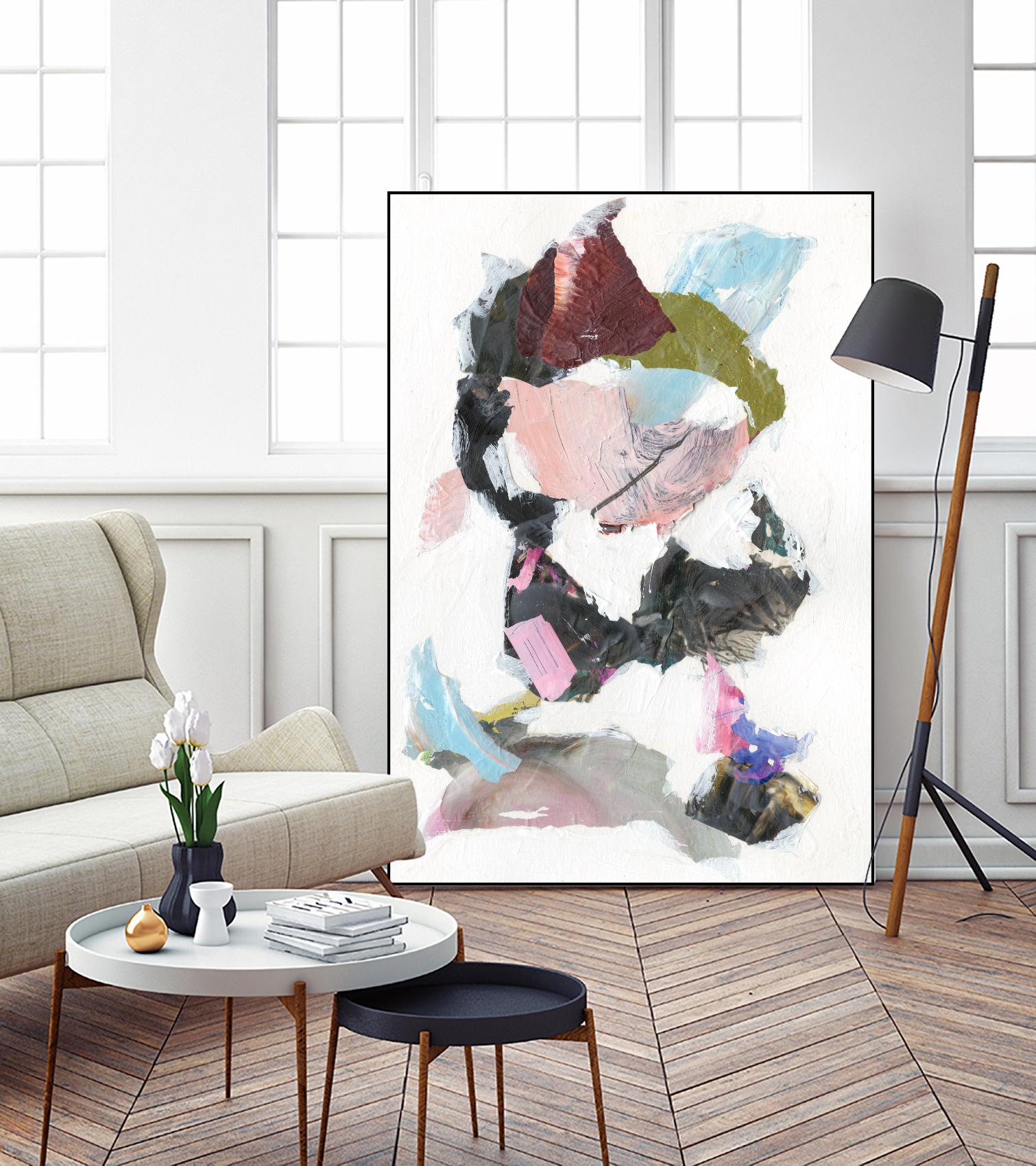 Sonata I by Jodi Fuchs on GIANT ART - pink abstract