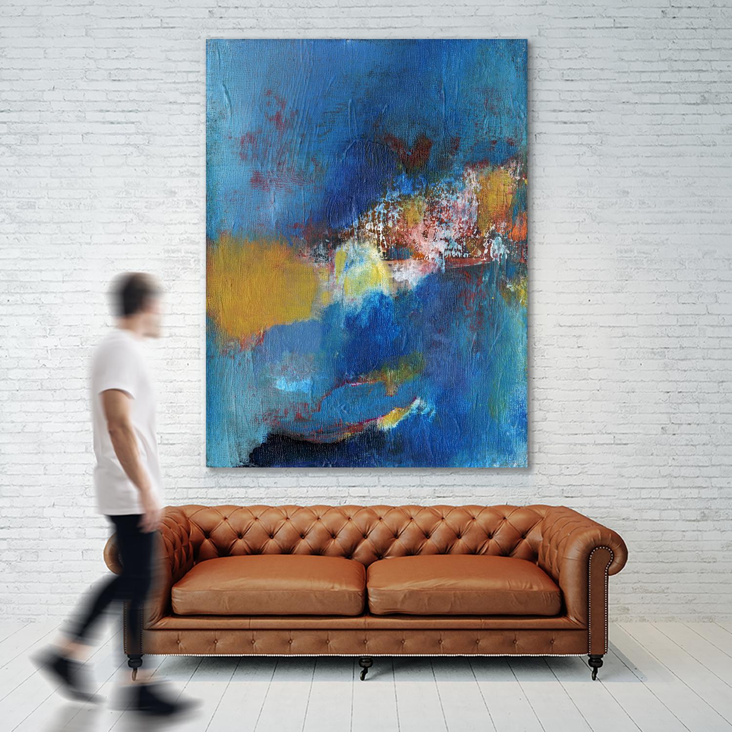 Rhapsody in Blue I by Jodi Fuchs on GIANT ART - blue abstract