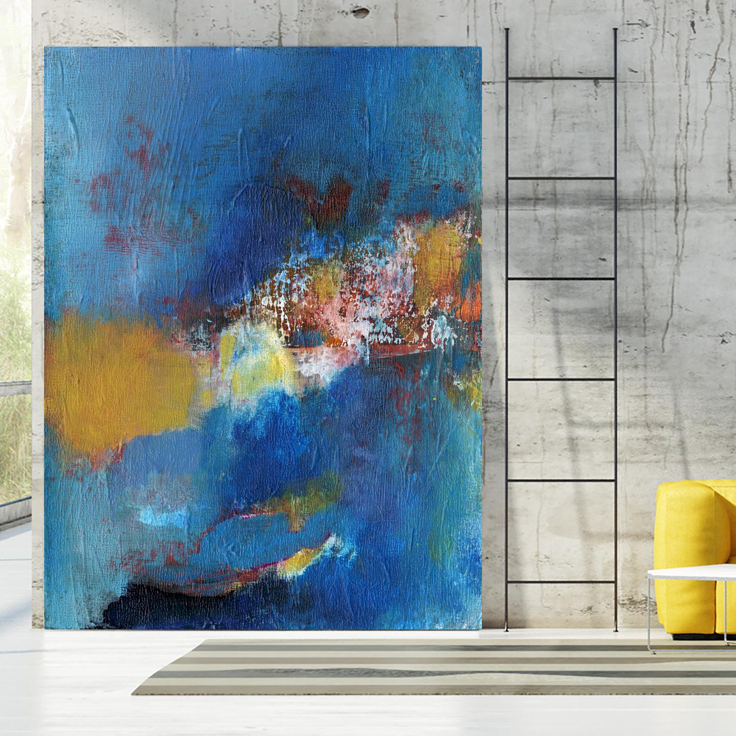 Rhapsody in Blue I by Jodi Fuchs on GIANT ART - blue abstract