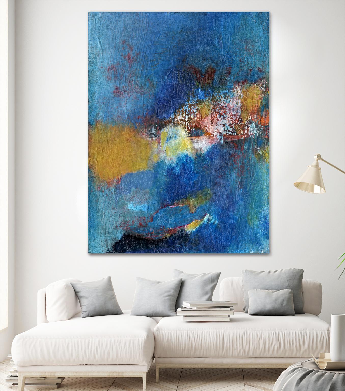 Rhapsody in Blue I by Jodi Fuchs on GIANT ART - blue abstract