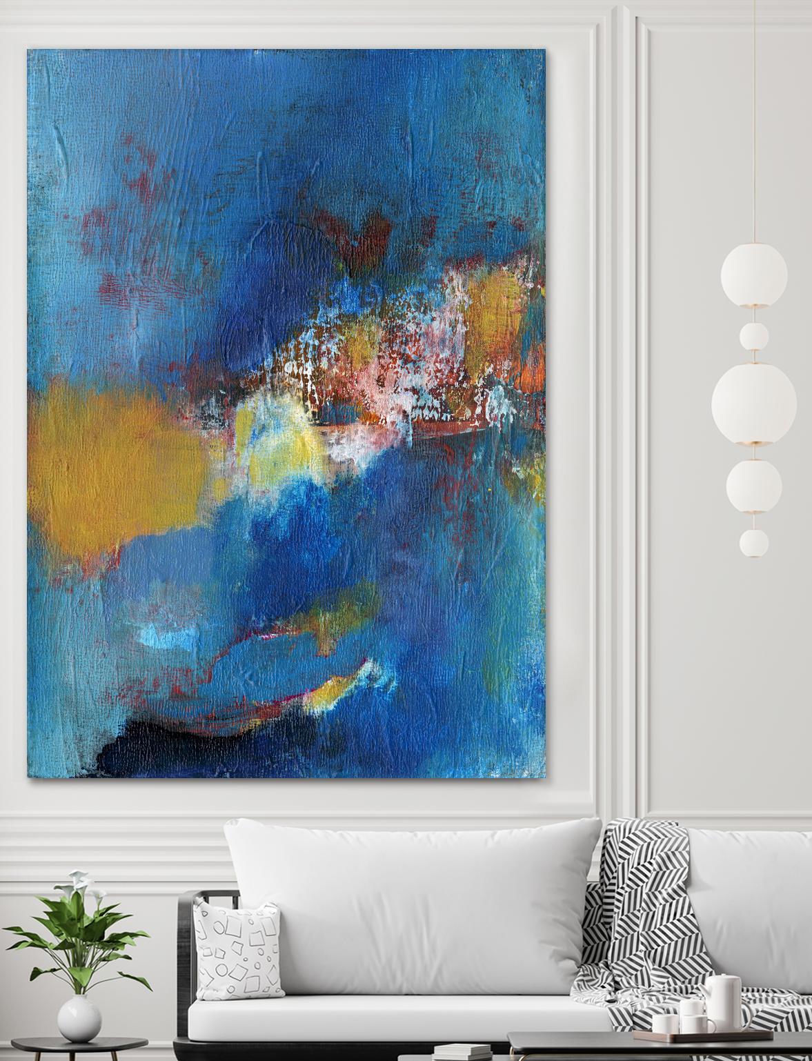 Rhapsody in Blue I by Jodi Fuchs on GIANT ART - blue abstract
