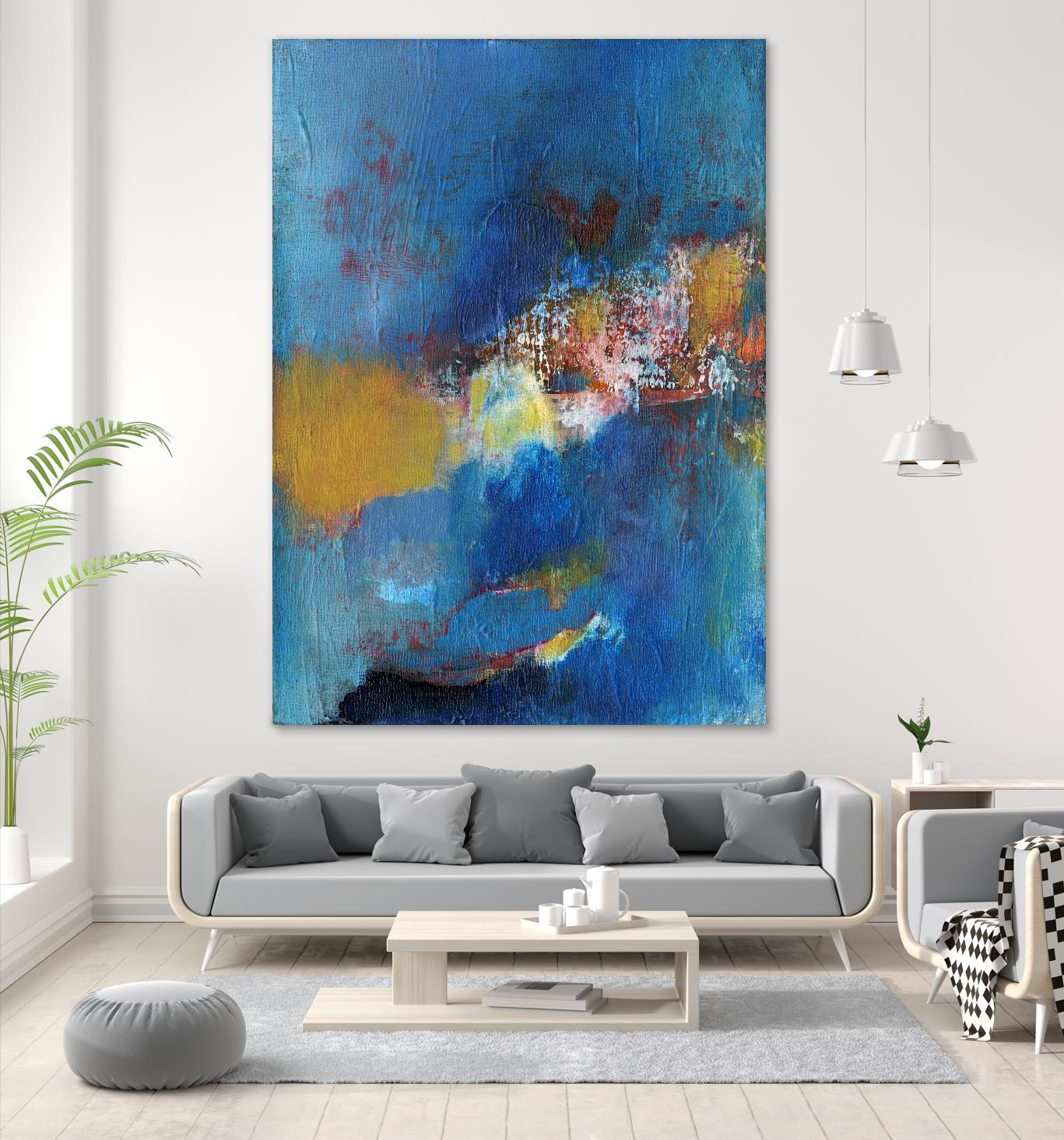 Rhapsody in Blue I by Jodi Fuchs on GIANT ART - blue abstract