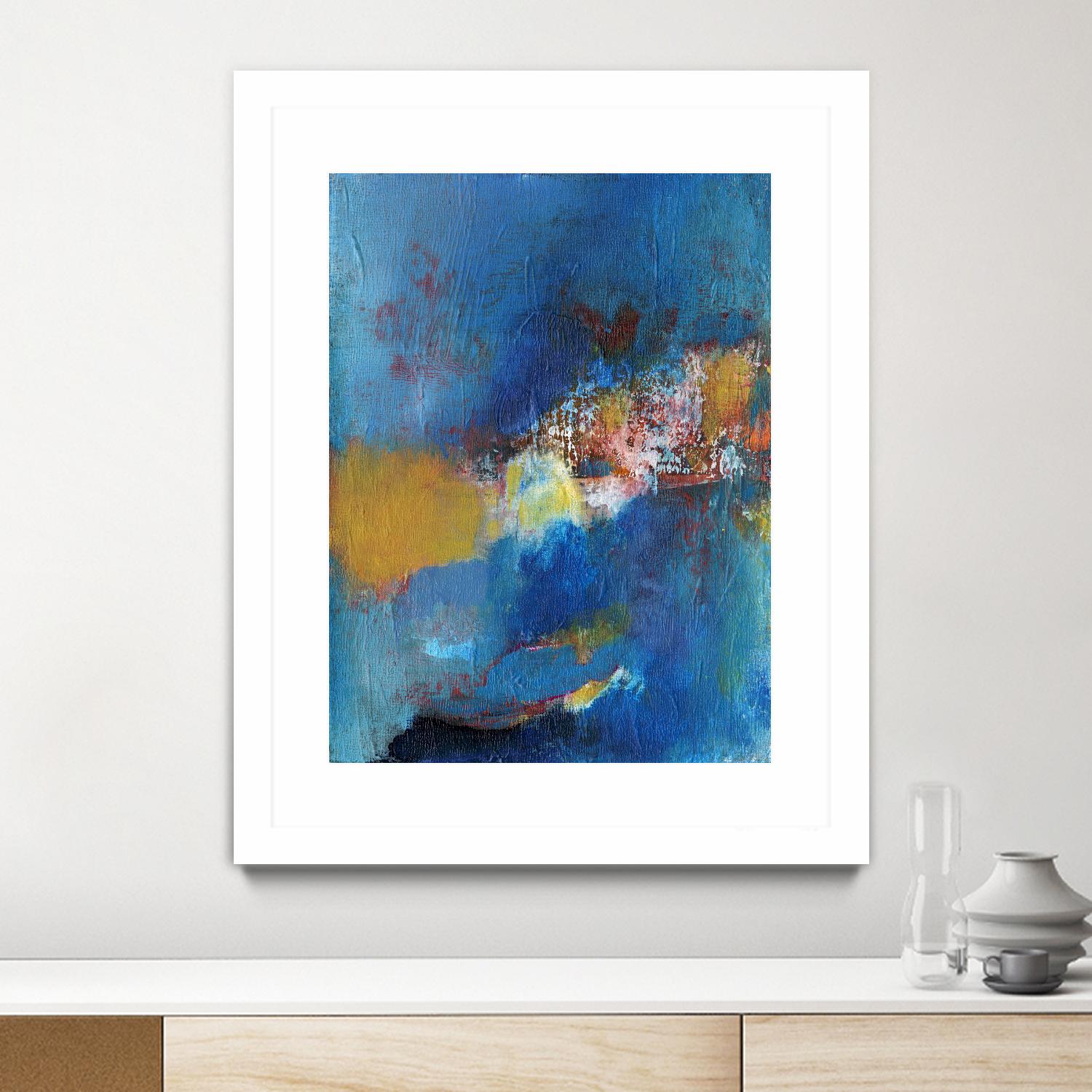 Rhapsody in Blue I by Jodi Fuchs on GIANT ART - blue abstract