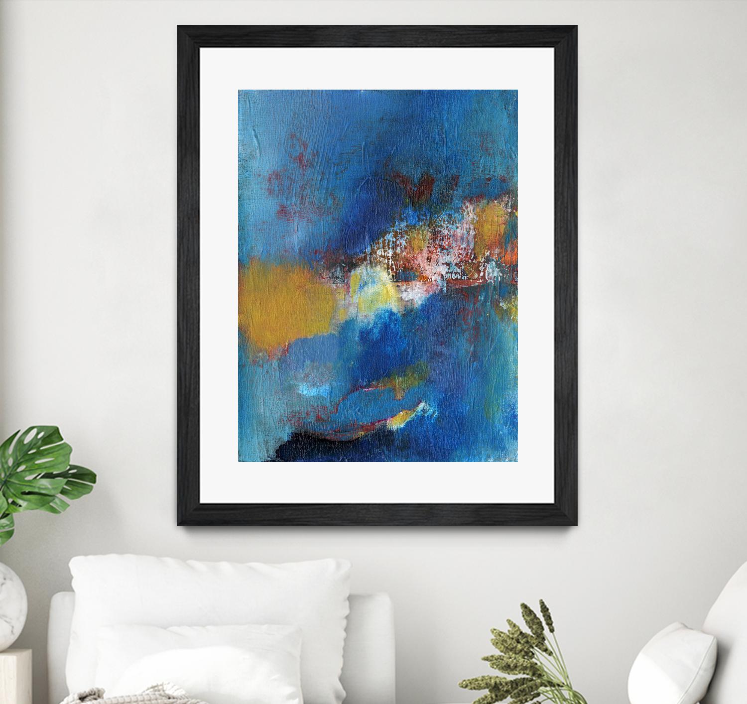 Rhapsody in Blue I by Jodi Fuchs on GIANT ART - blue abstract