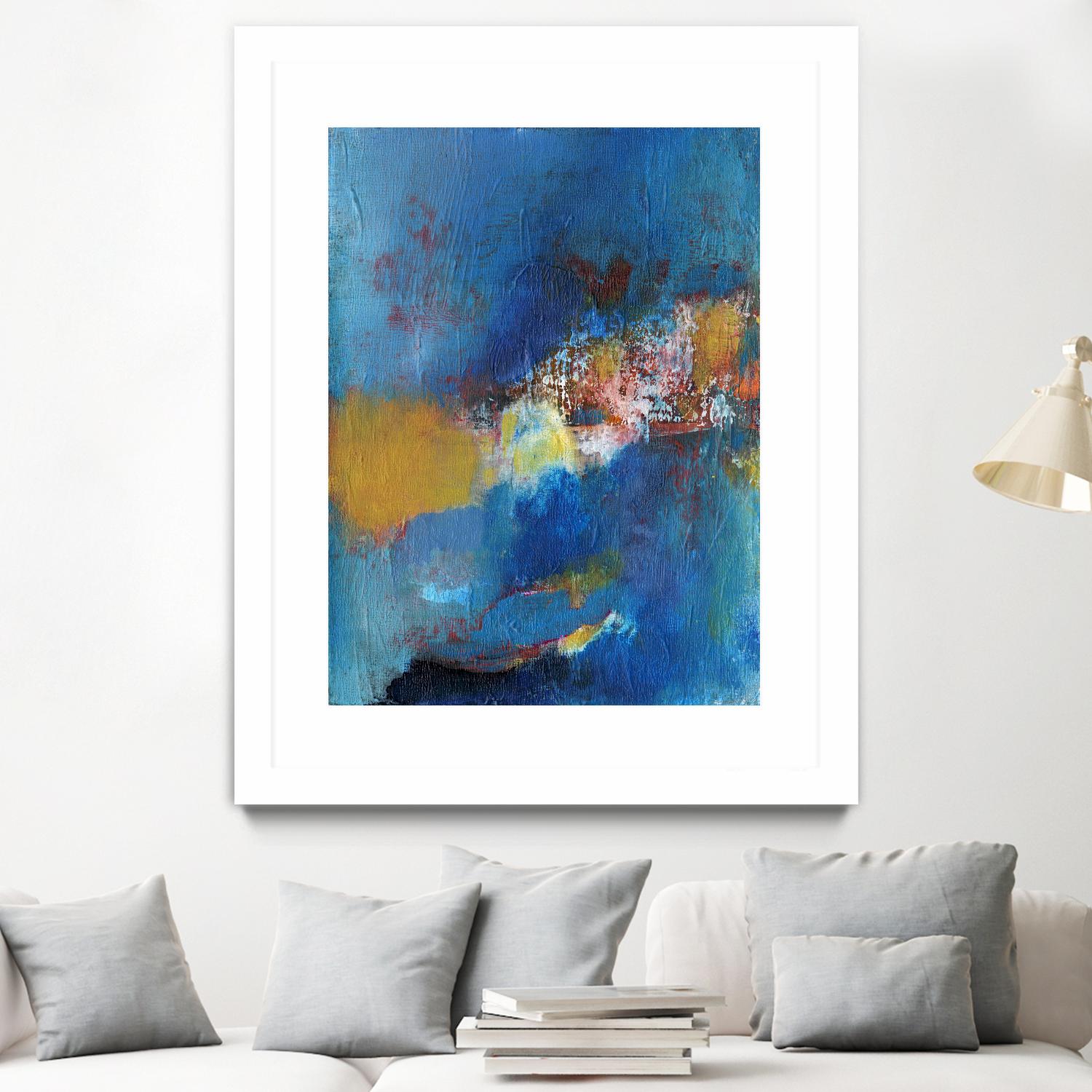 Rhapsody in Blue I by Jodi Fuchs on GIANT ART - blue abstract