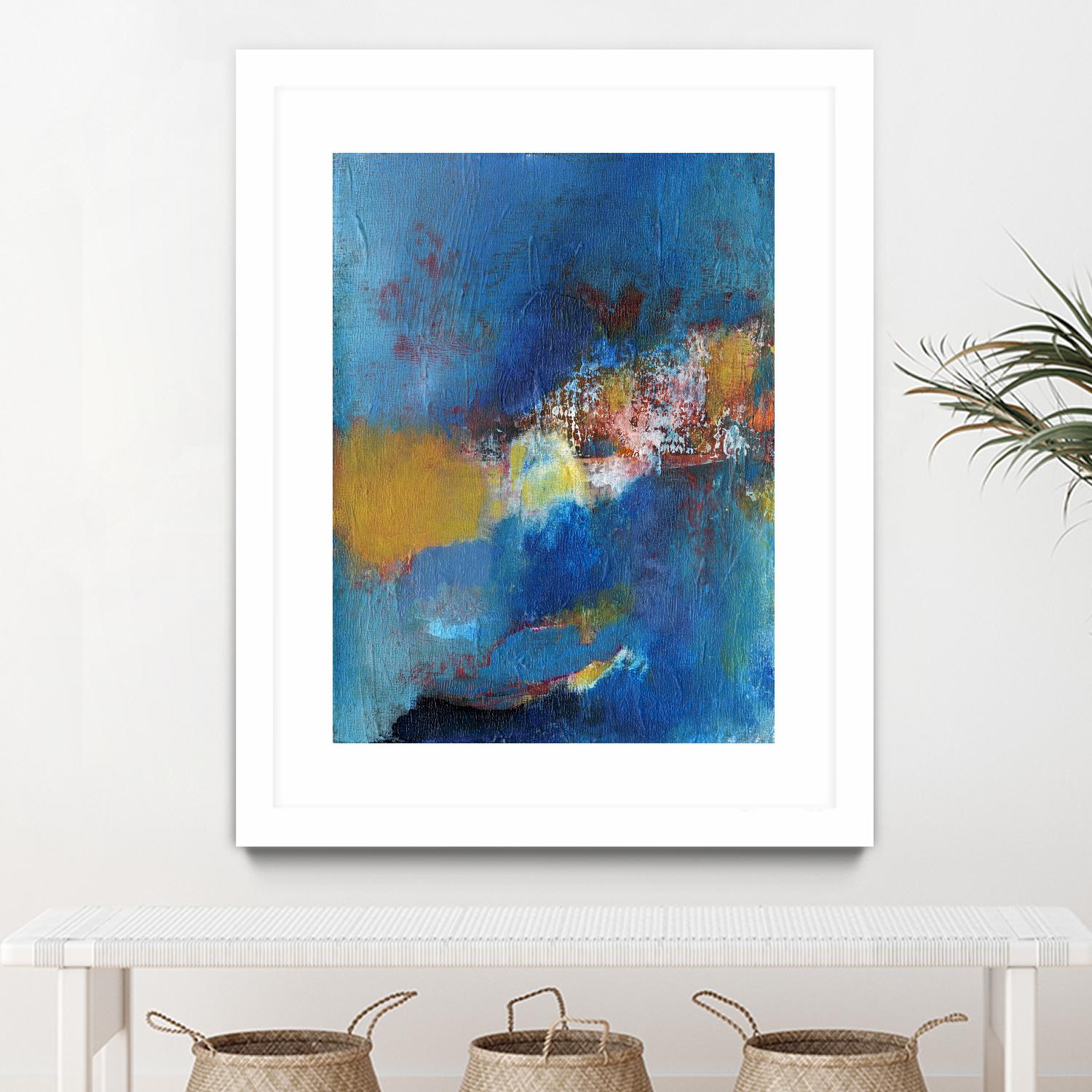 Rhapsody in Blue I by Jodi Fuchs on GIANT ART - blue abstract