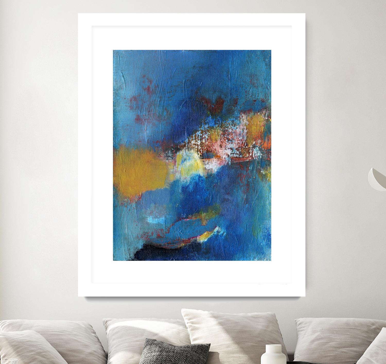 Rhapsody in Blue I by Jodi Fuchs on GIANT ART - blue abstract