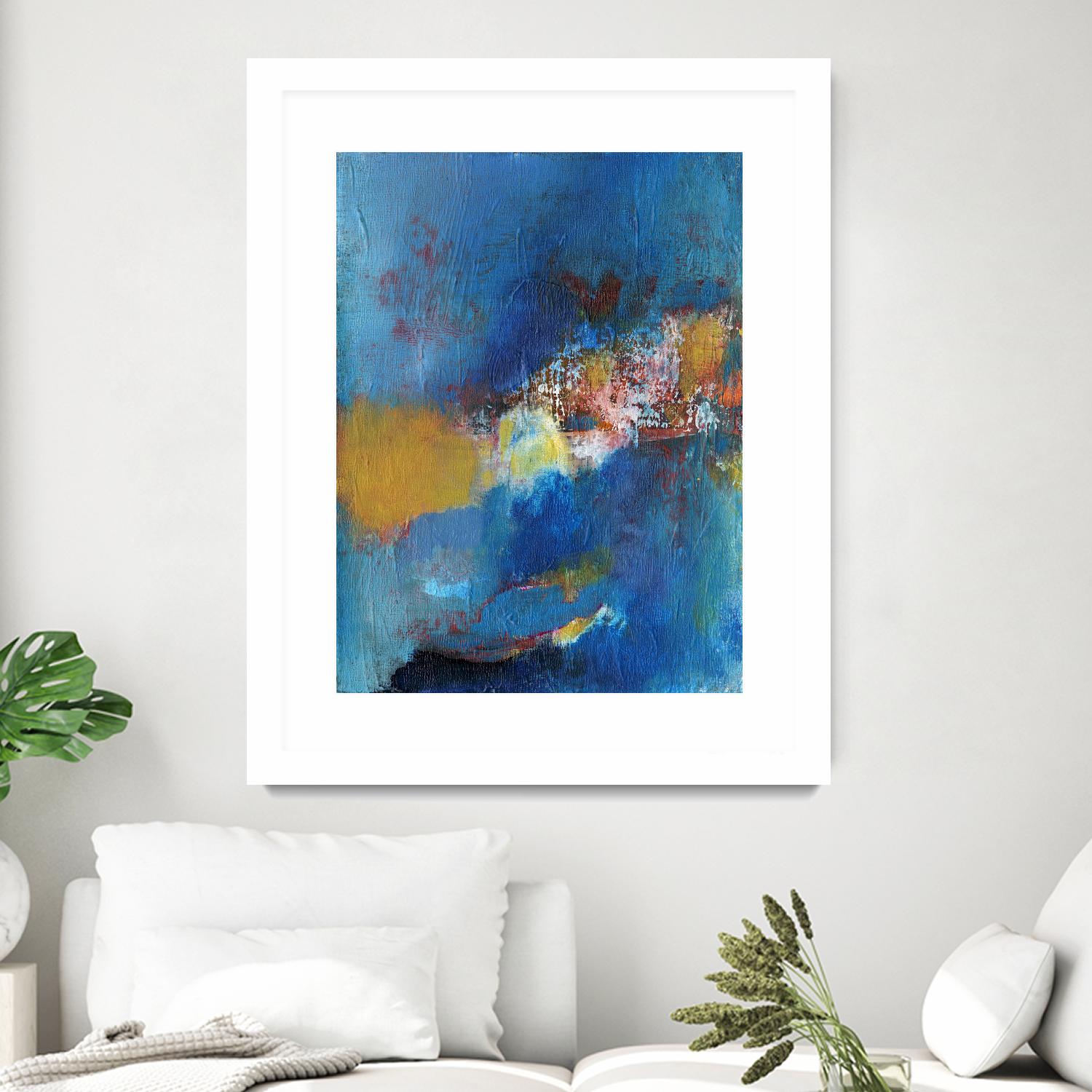 Rhapsody in Blue I by Jodi Fuchs on GIANT ART - blue abstract