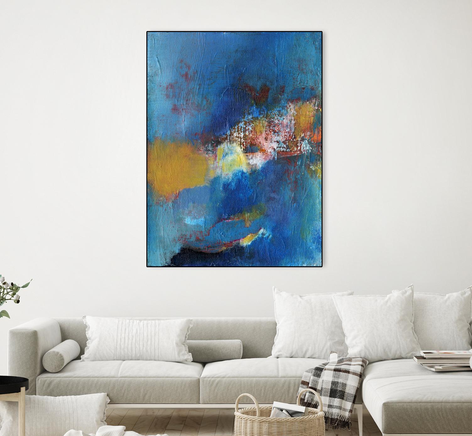 Rhapsody in Blue I by Jodi Fuchs on GIANT ART - blue abstract