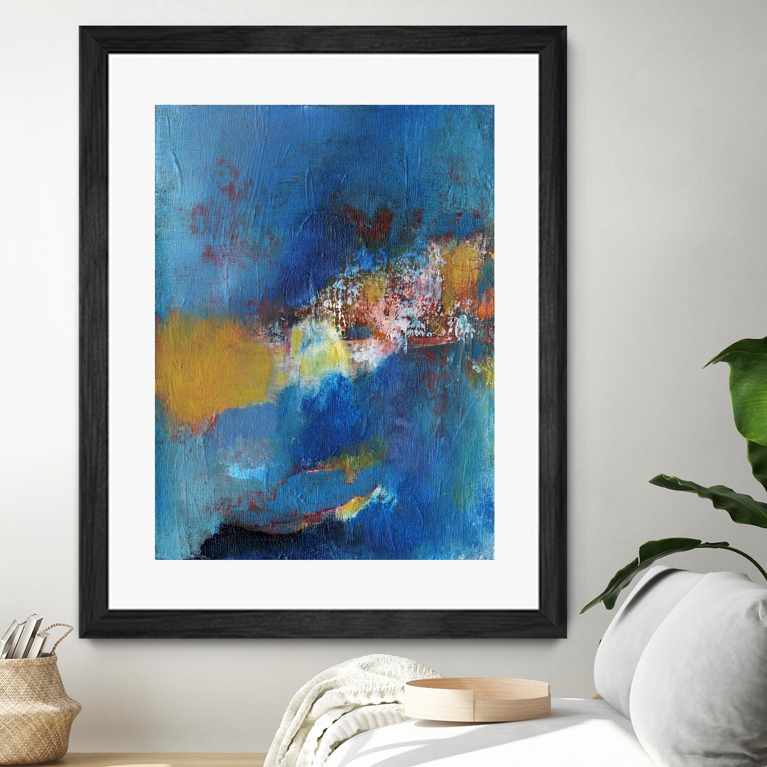 Rhapsody in Blue I by Jodi Fuchs on GIANT ART - blue abstract