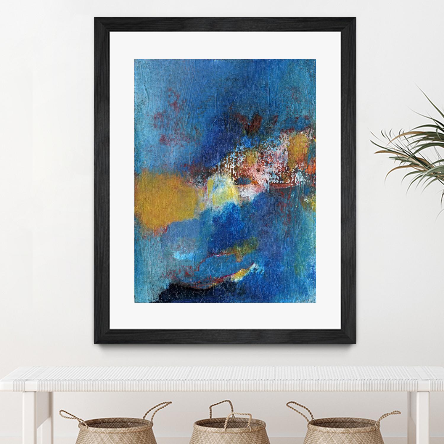 Rhapsody in Blue I by Jodi Fuchs on GIANT ART - blue abstract