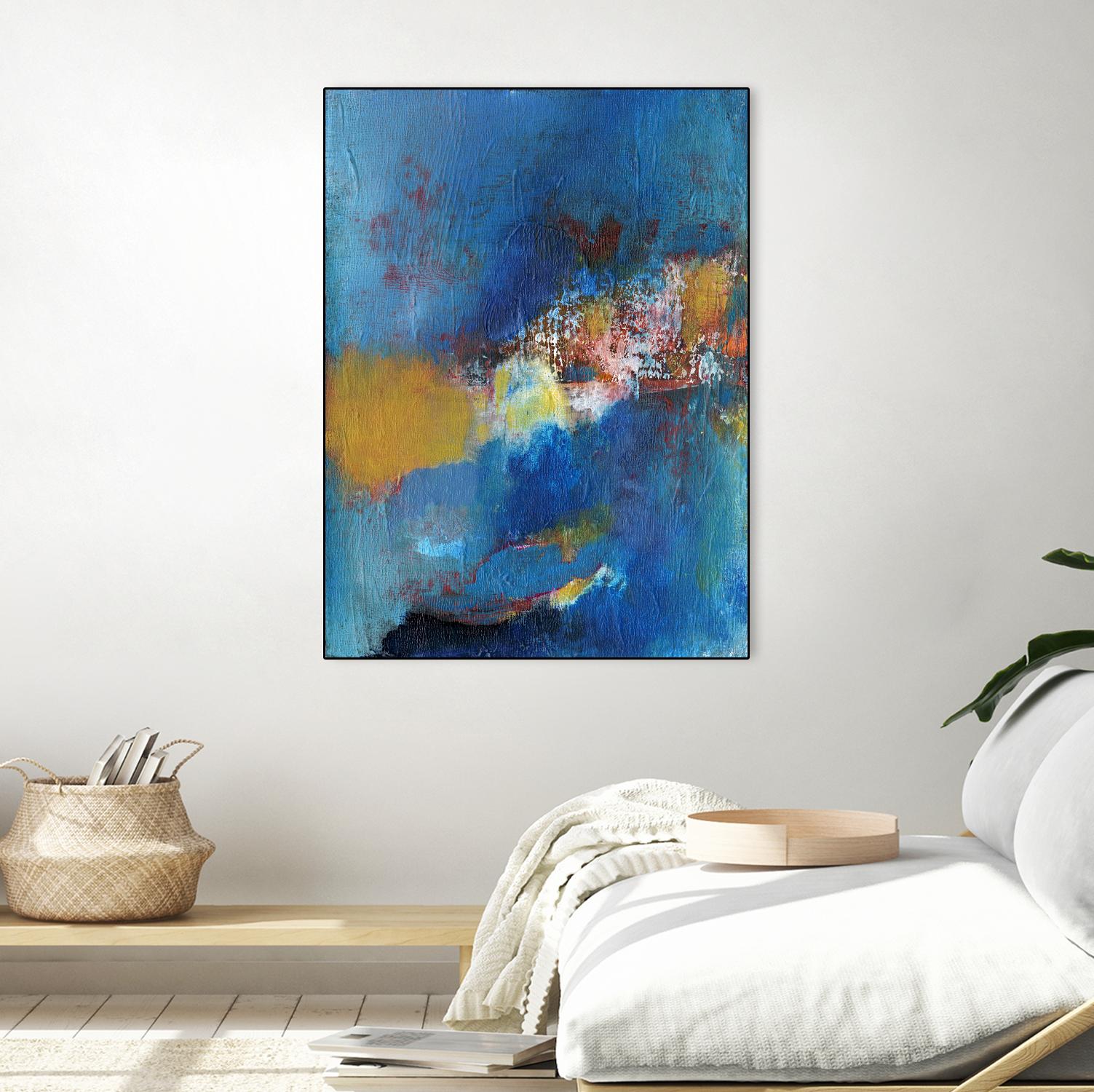 Rhapsody in Blue I by Jodi Fuchs on GIANT ART - blue abstract