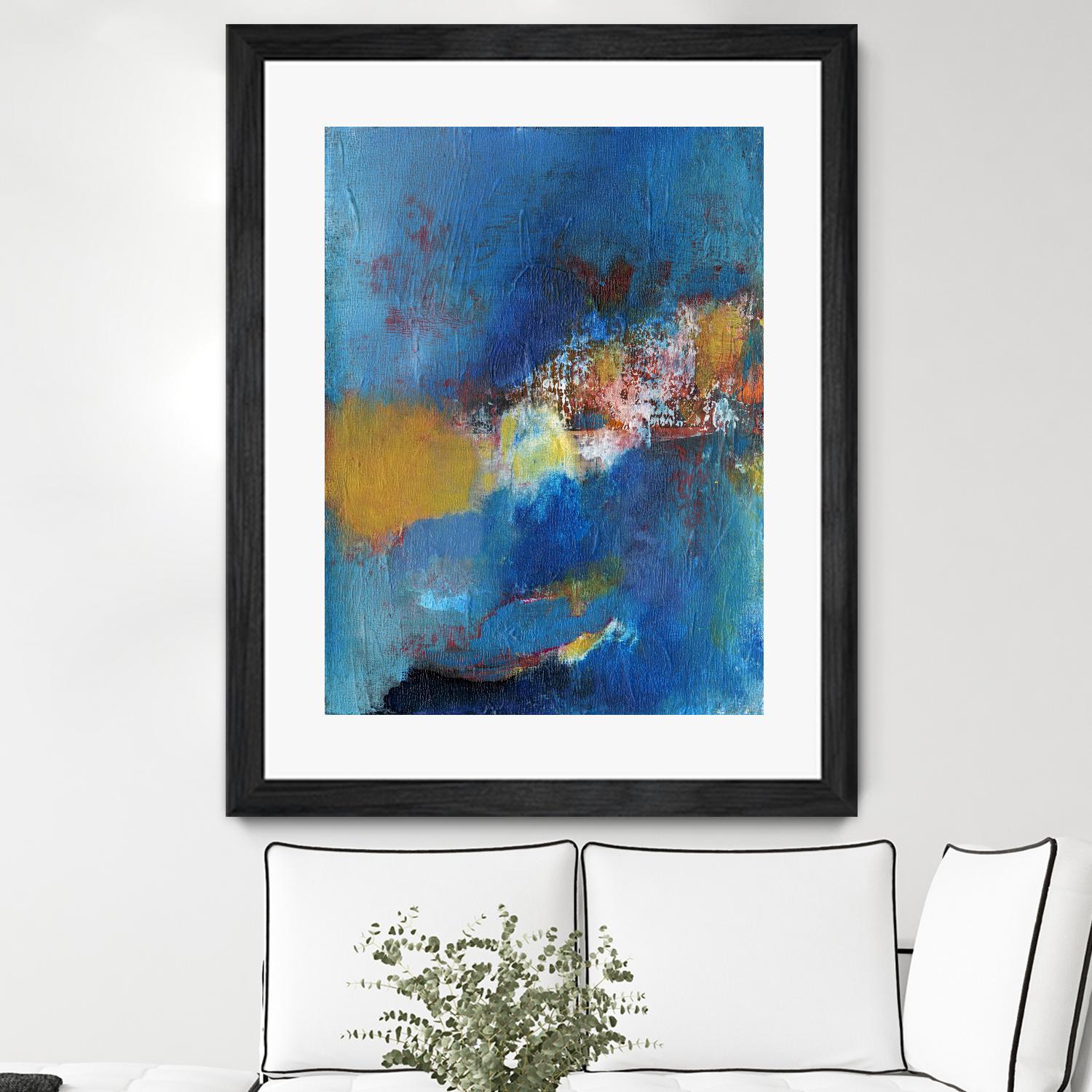 Rhapsody in Blue I by Jodi Fuchs on GIANT ART - blue abstract