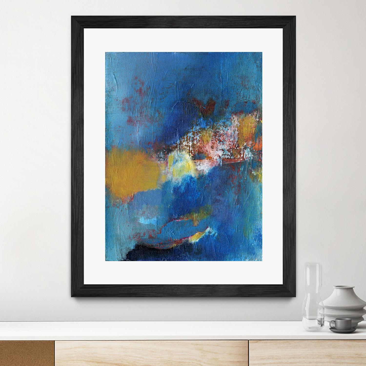 Rhapsody in Blue I by Jodi Fuchs on GIANT ART - blue abstract