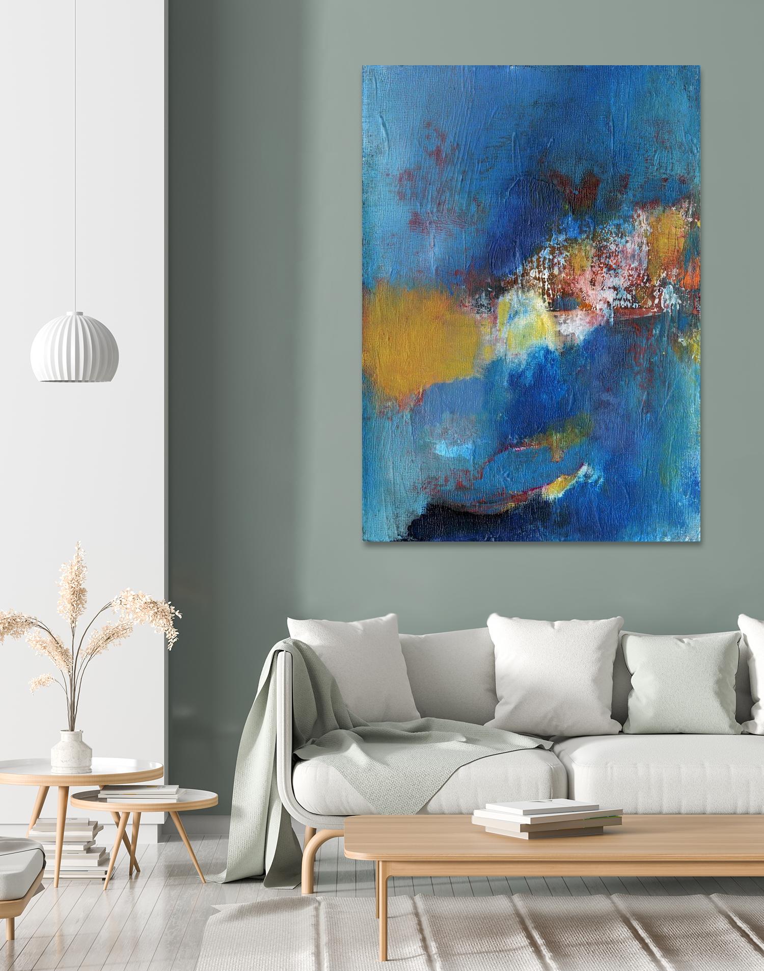 Rhapsody in Blue I by Jodi Fuchs on GIANT ART - blue abstract