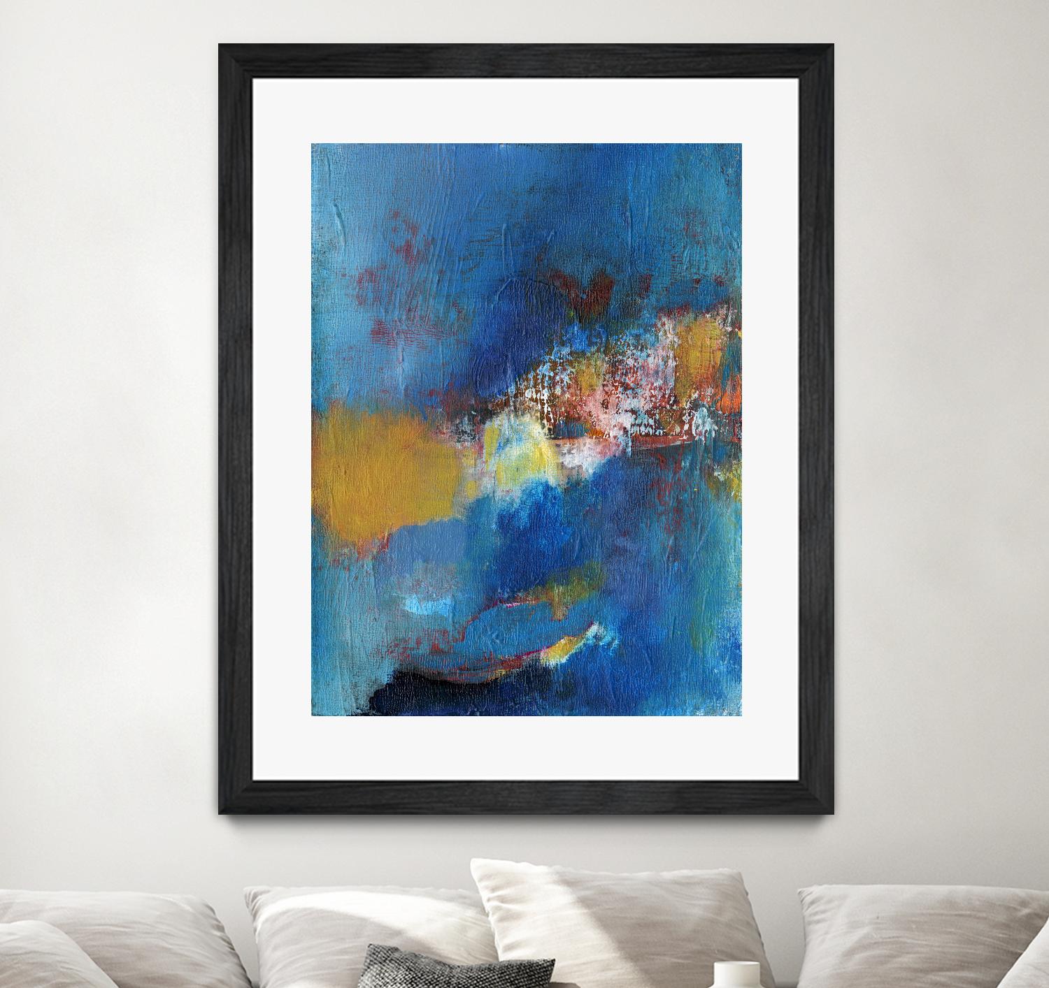 Rhapsody in Blue I by Jodi Fuchs on GIANT ART - blue abstract