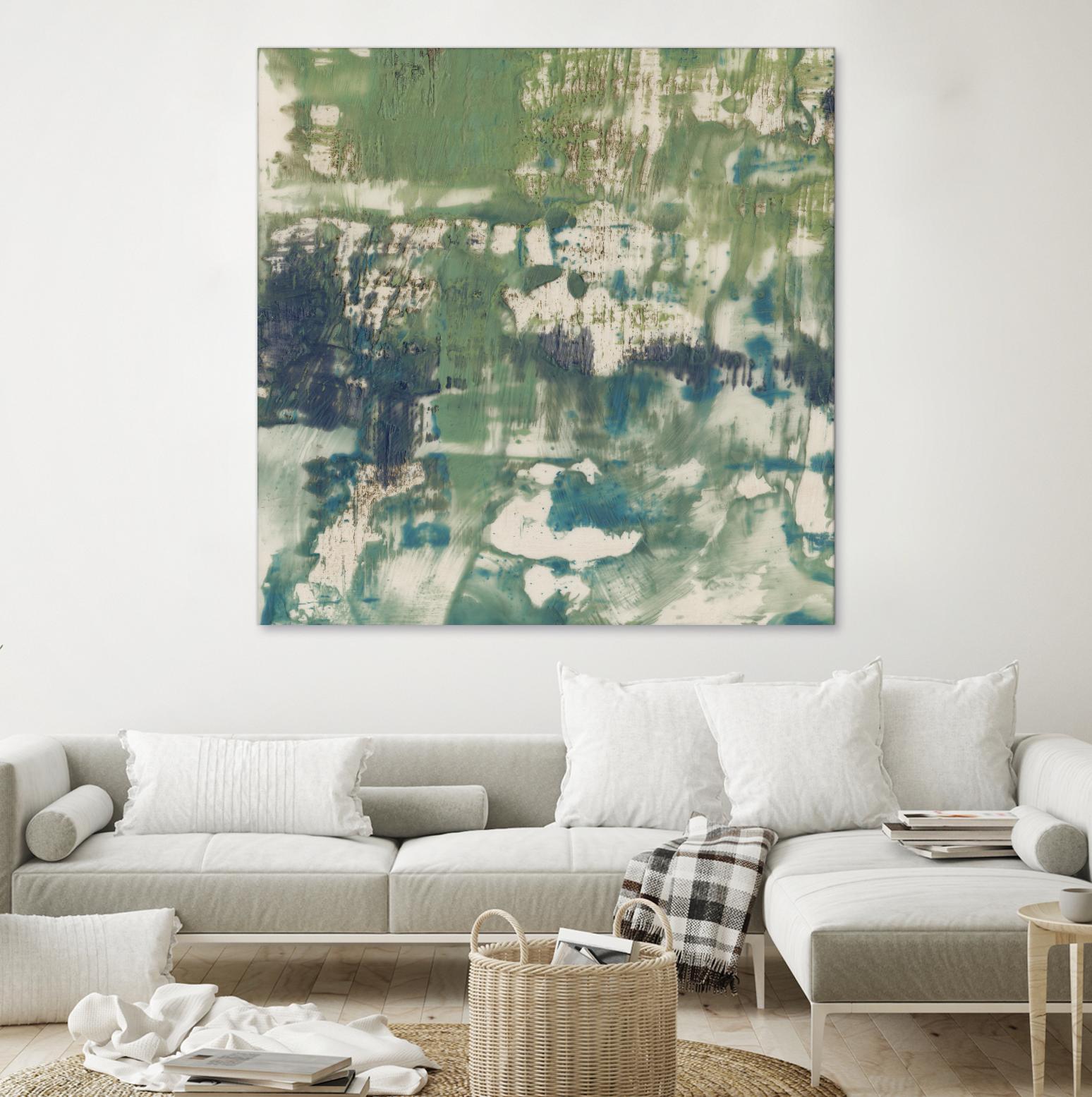 Obscured Horizon I by Jennifer Goldberger on GIANT ART - green abstract