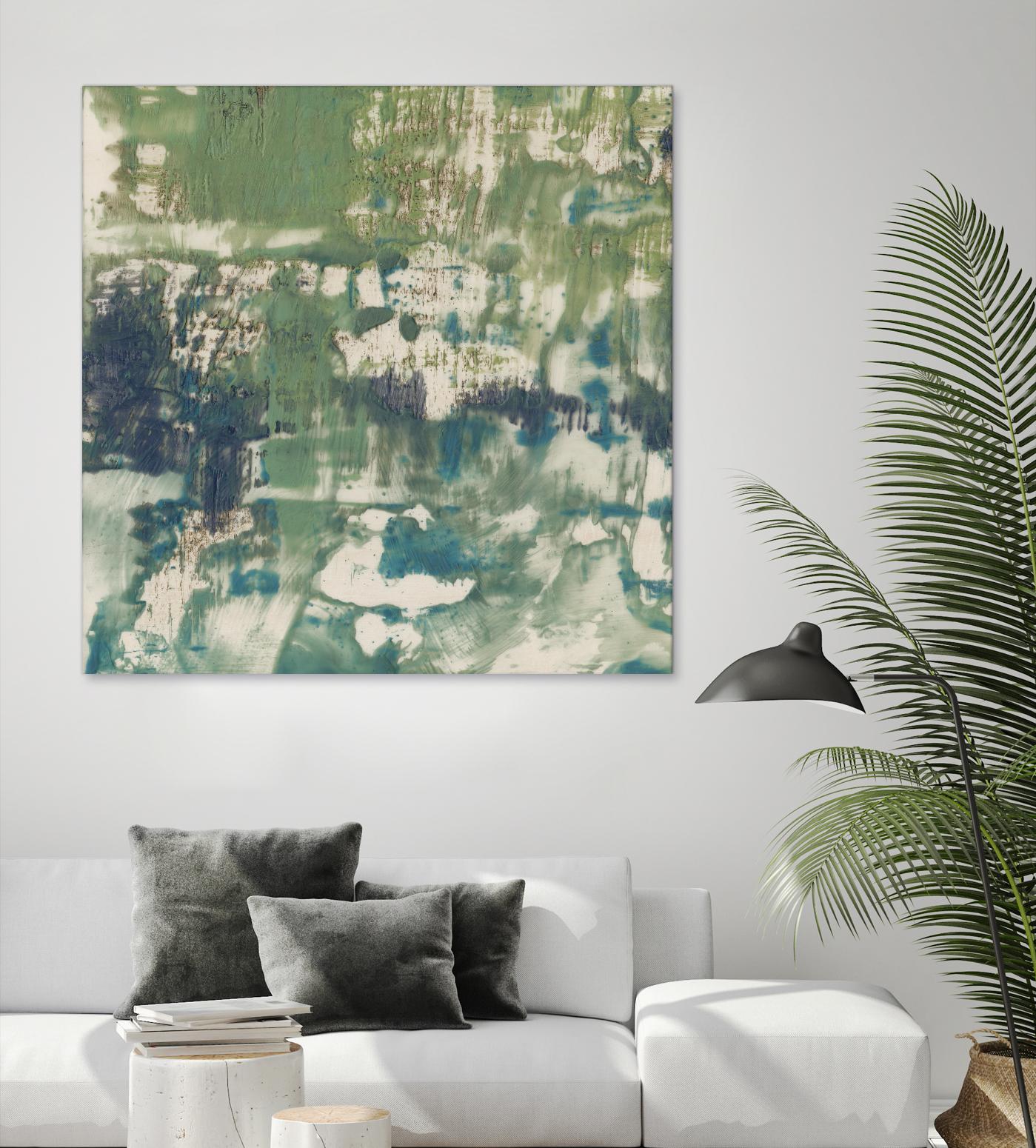 Obscured Horizon I by Jennifer Goldberger on GIANT ART - green abstract