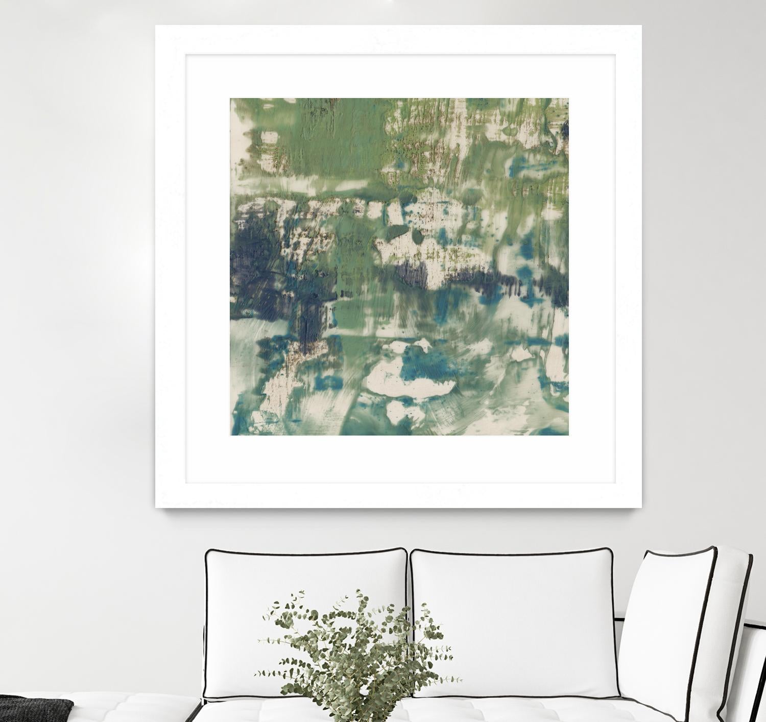 Obscured Horizon I by Jennifer Goldberger on GIANT ART - green abstract