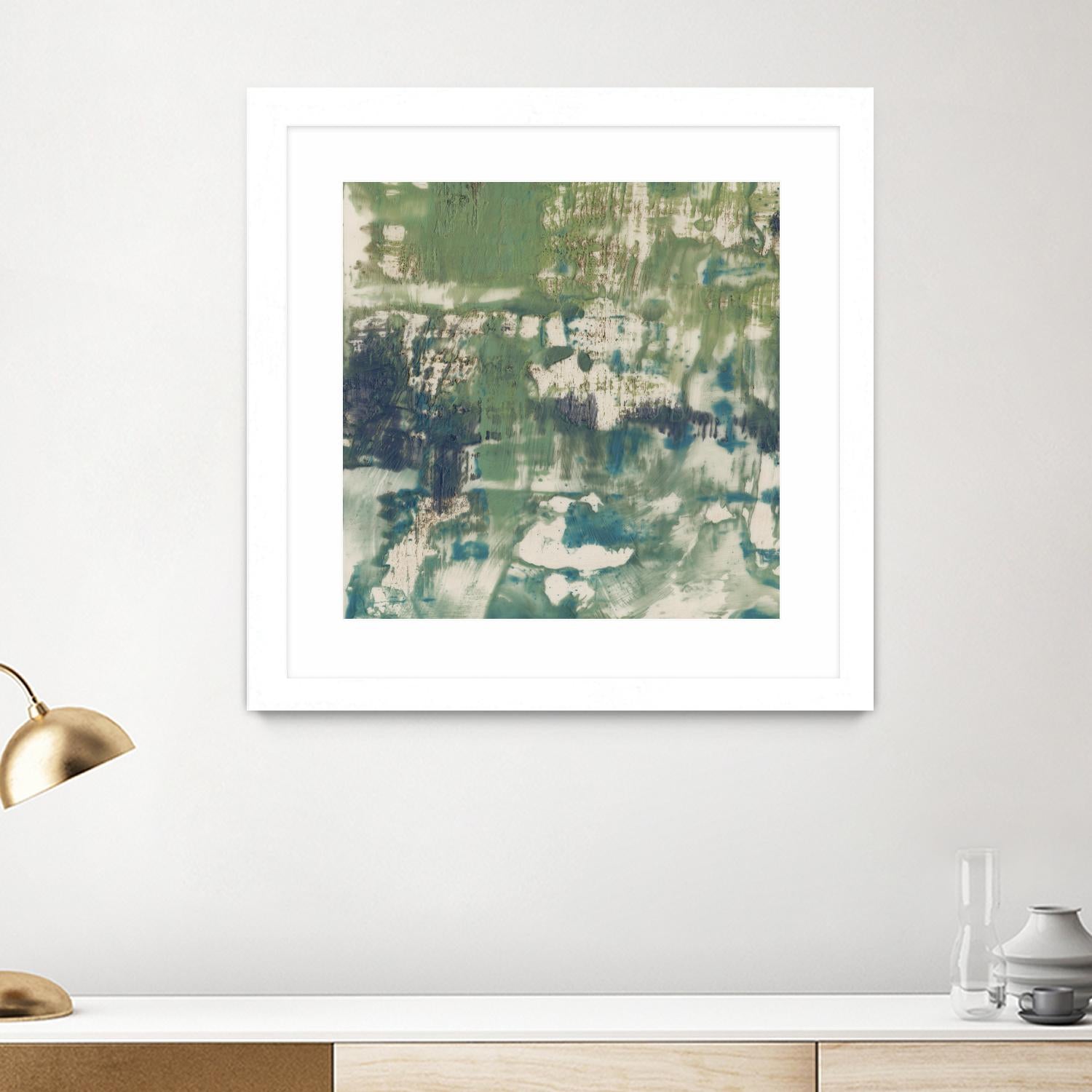 Obscured Horizon I by Jennifer Goldberger on GIANT ART - green abstract