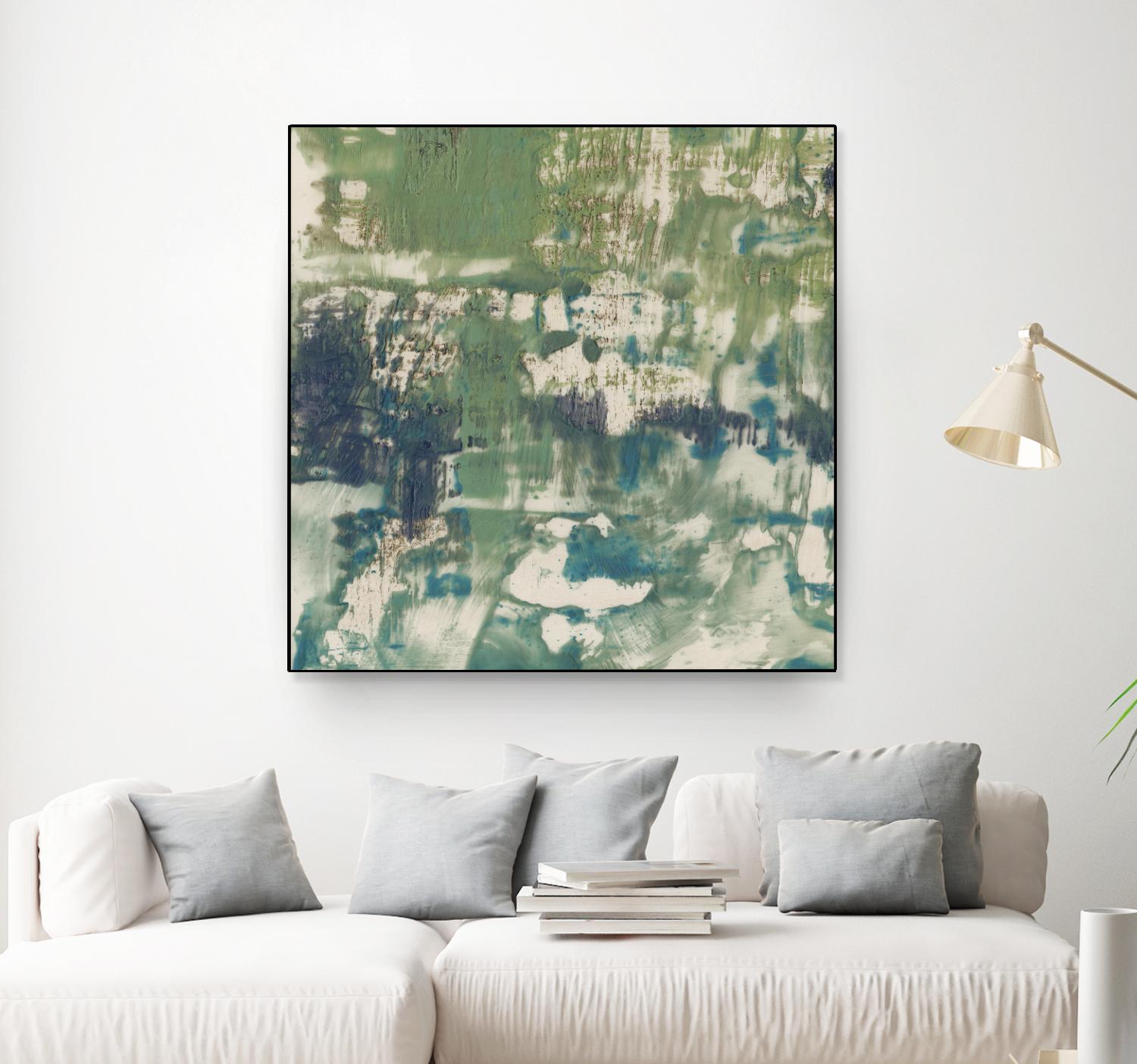 Obscured Horizon I by Jennifer Goldberger on GIANT ART - green abstract
