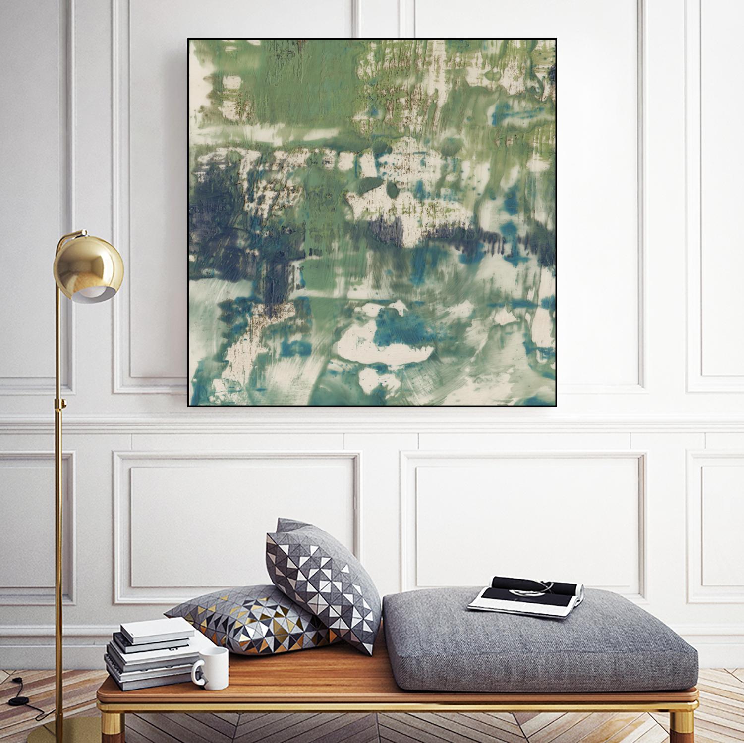 Obscured Horizon I by Jennifer Goldberger on GIANT ART - green abstract