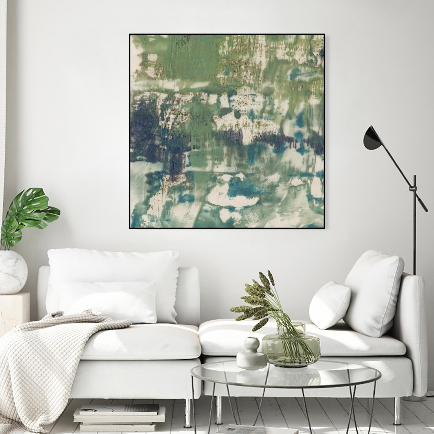 Obscured Horizon I by Jennifer Goldberger on GIANT ART - green abstract