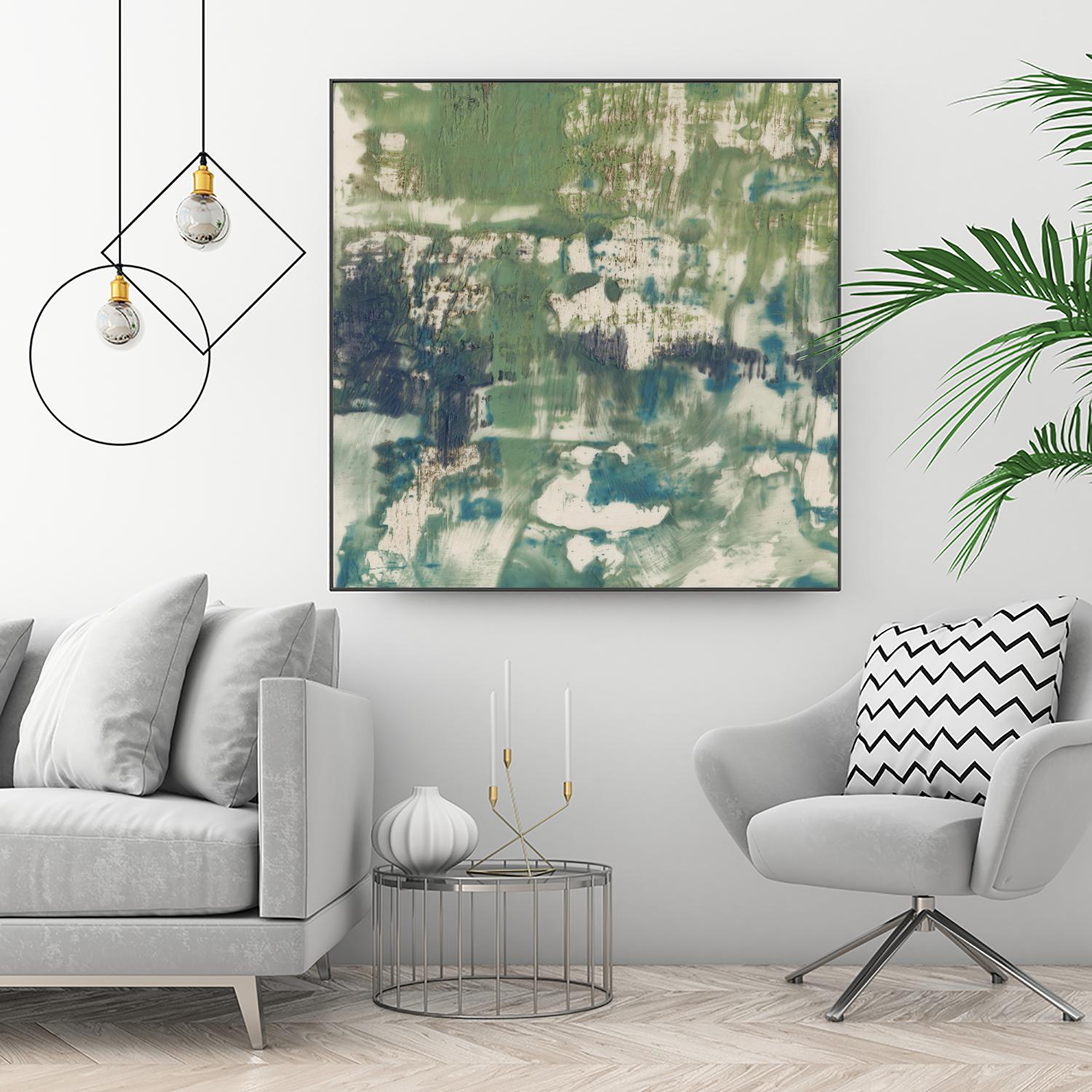 Obscured Horizon I by Jennifer Goldberger on GIANT ART - green abstract