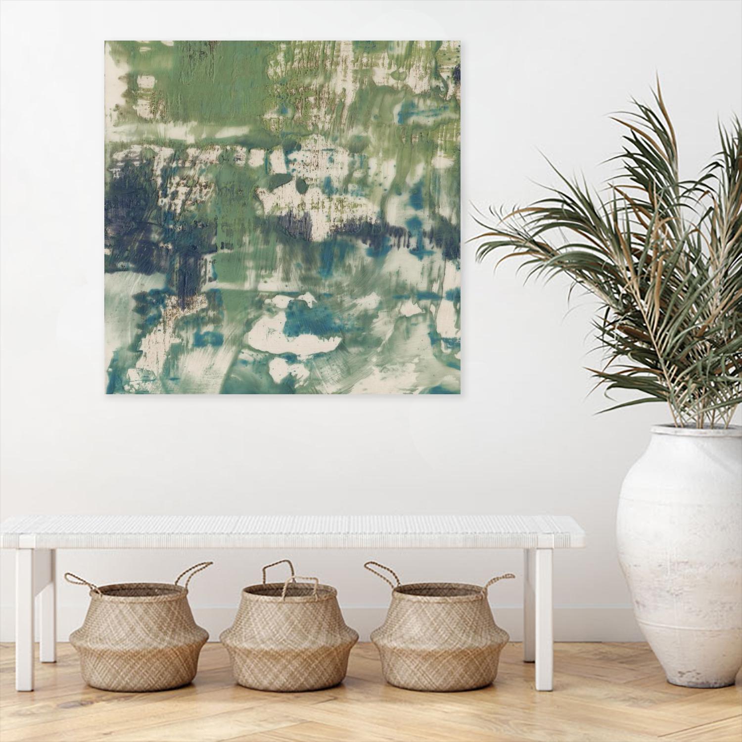 Obscured Horizon I by Jennifer Goldberger on GIANT ART - green abstract