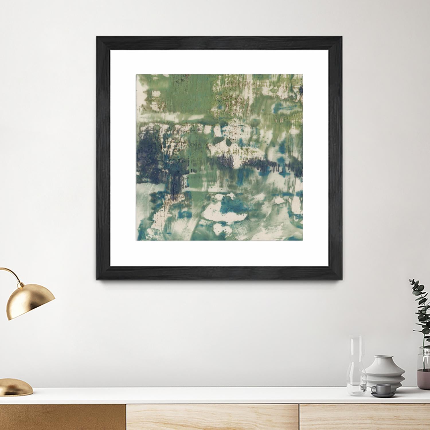 Obscured Horizon I by Jennifer Goldberger on GIANT ART - green abstract