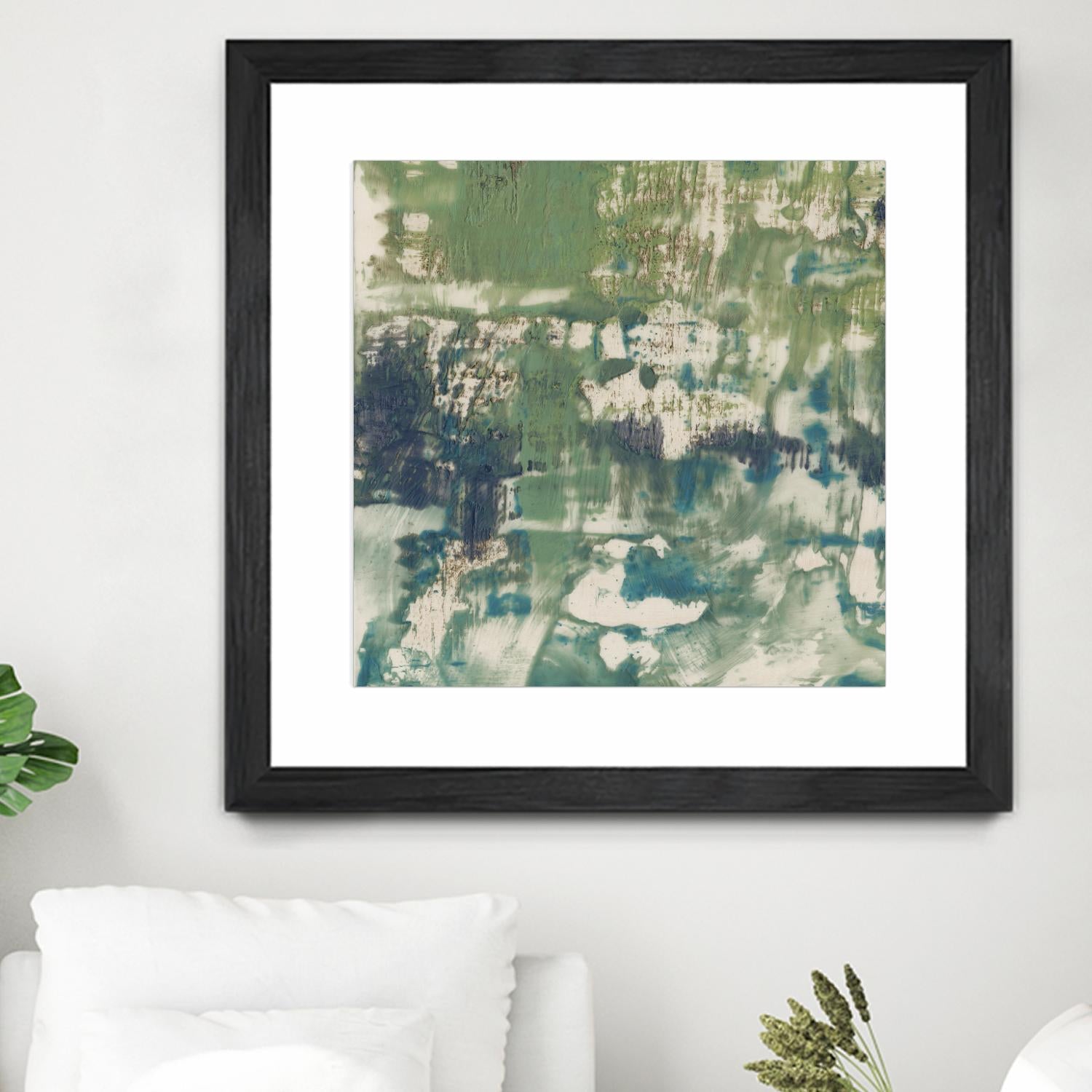 Obscured Horizon I by Jennifer Goldberger on GIANT ART - green abstract