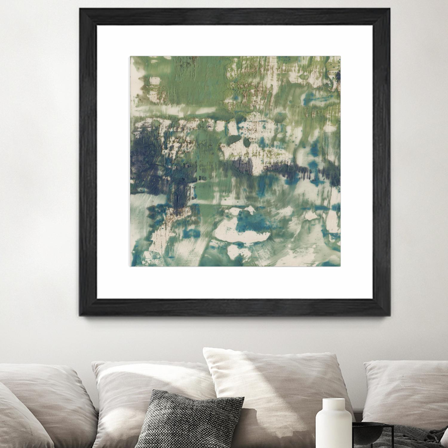 Obscured Horizon I by Jennifer Goldberger on GIANT ART - green abstract