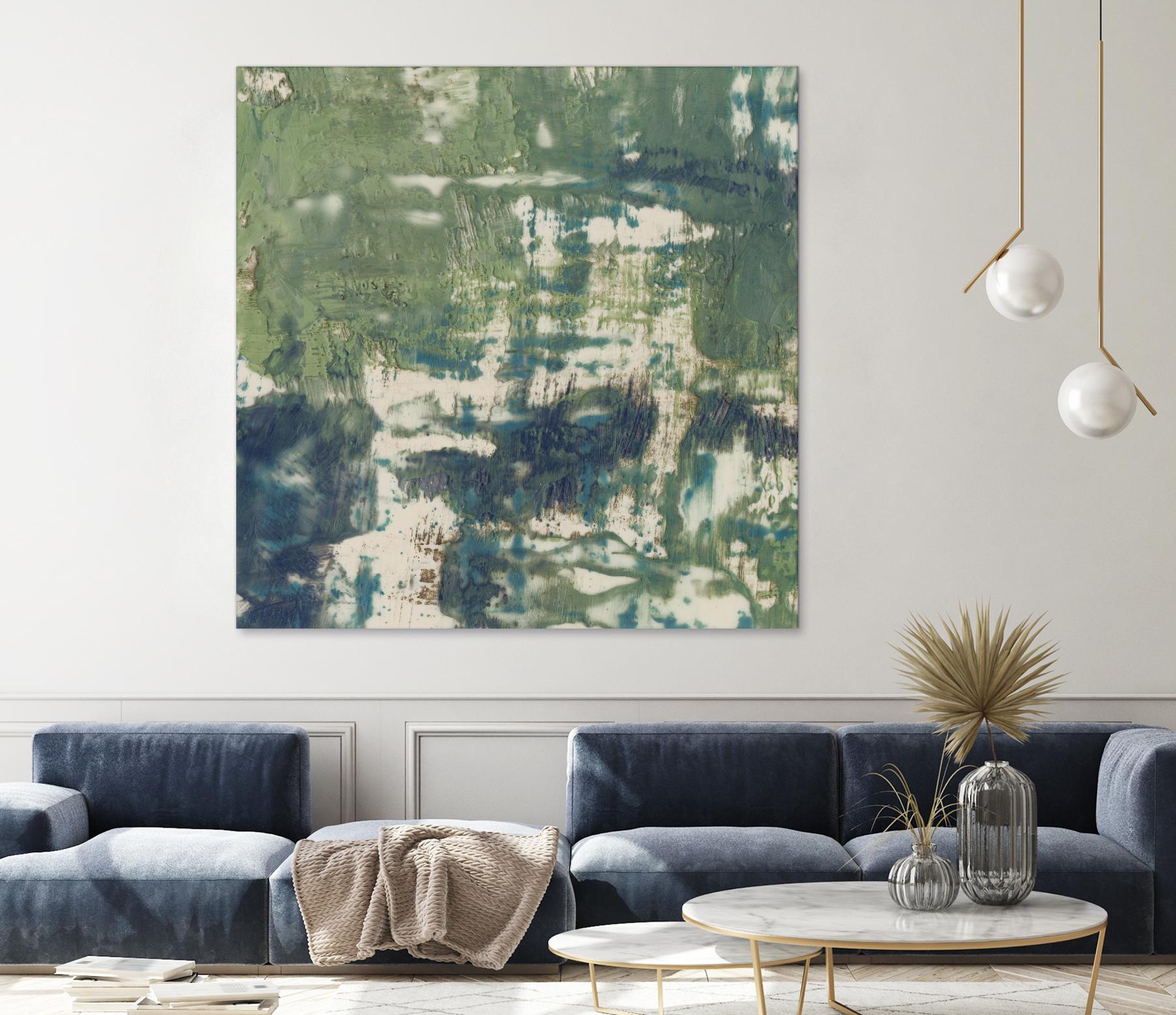 Obscured Horizon II by Jennifer Goldberger on GIANT ART - green abstract