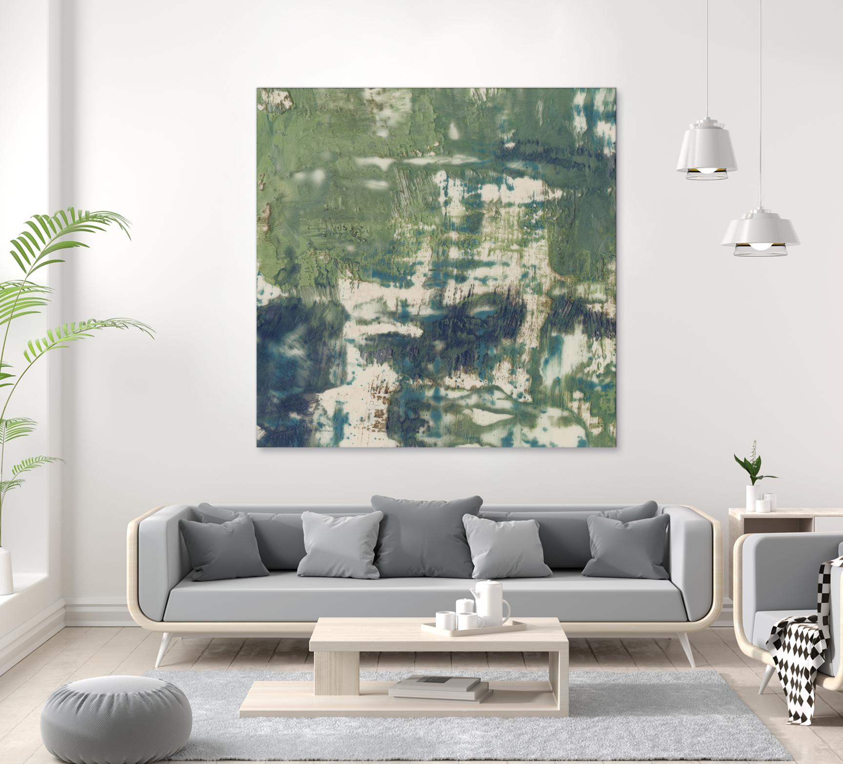 Obscured Horizon II by Jennifer Goldberger on GIANT ART - green abstract