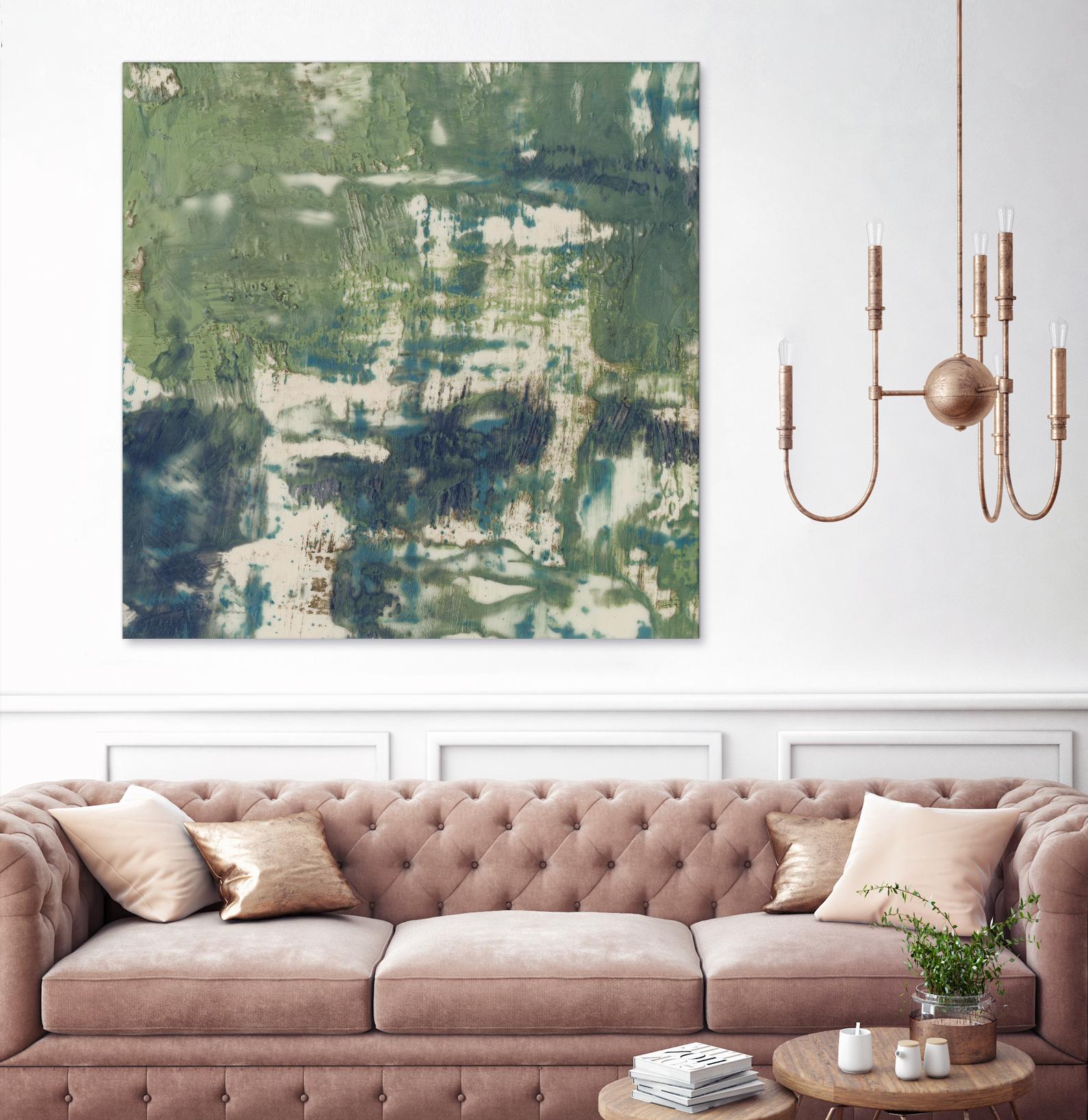 Obscured Horizon II by Jennifer Goldberger on GIANT ART - green abstract