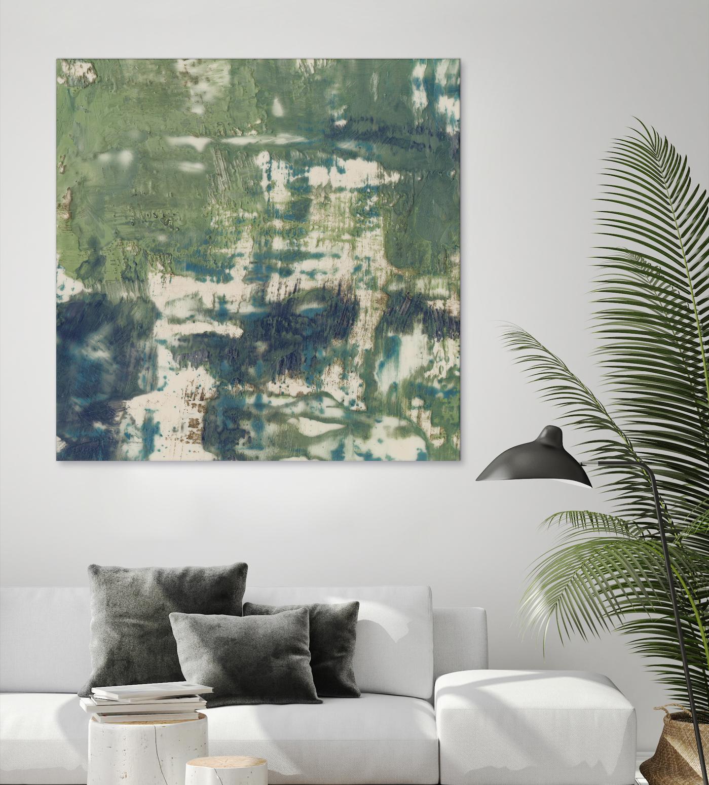 Obscured Horizon II by Jennifer Goldberger on GIANT ART - green abstract