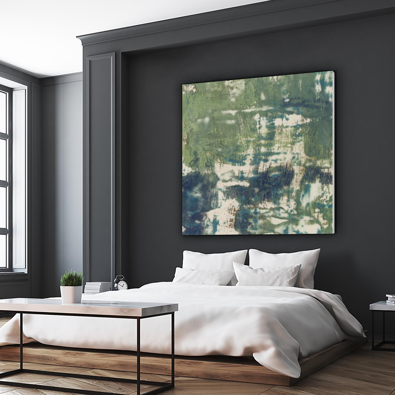 Obscured Horizon II by Jennifer Goldberger on GIANT ART - green abstract