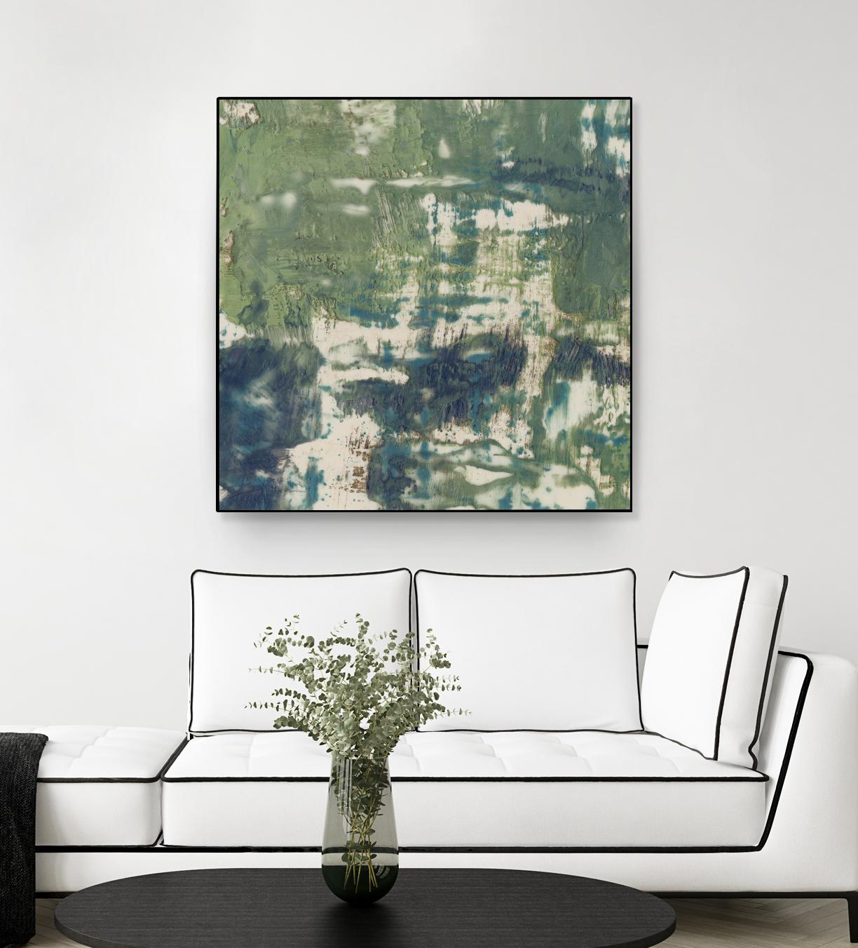 Obscured Horizon II by Jennifer Goldberger on GIANT ART - green abstract