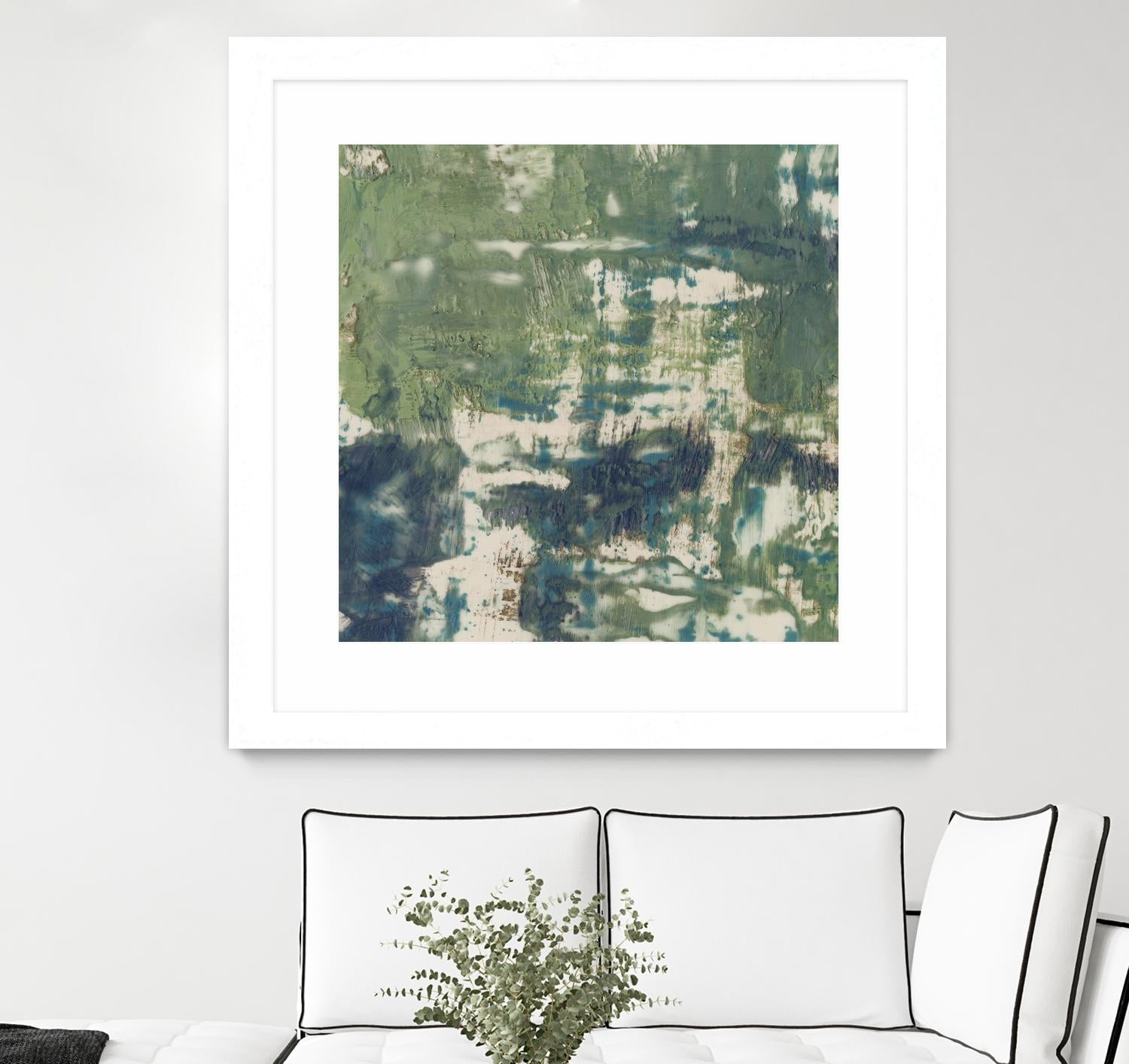 Obscured Horizon II by Jennifer Goldberger on GIANT ART - green abstract