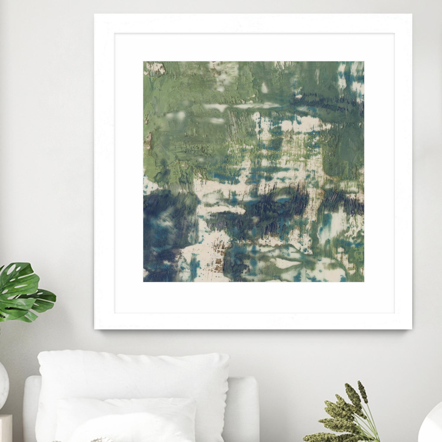 Obscured Horizon II by Jennifer Goldberger on GIANT ART - green abstract