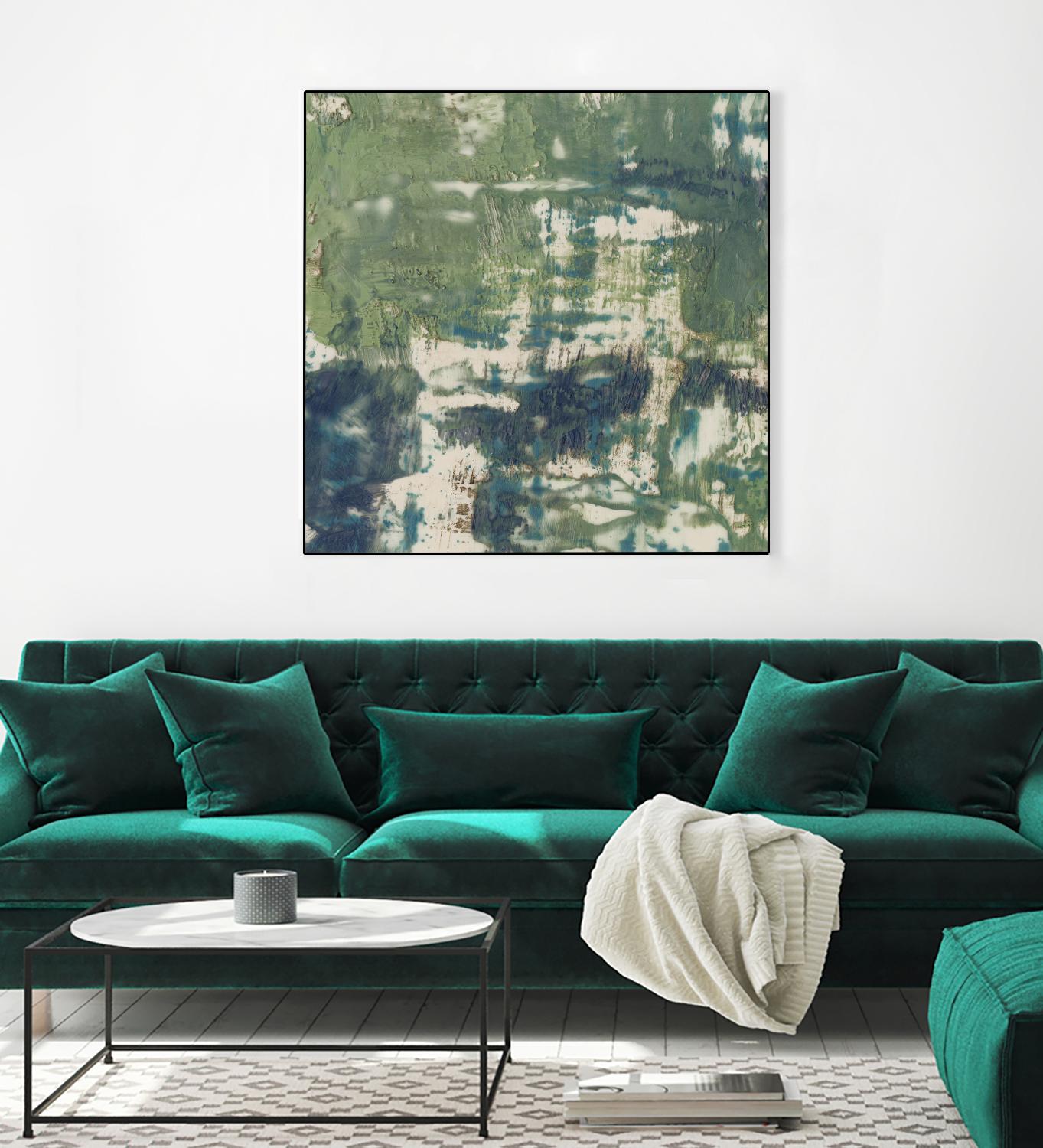 Obscured Horizon II by Jennifer Goldberger on GIANT ART - green abstract
